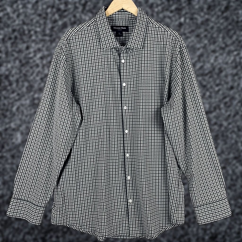 Mizzen+Main Mizzen+Main Leeward Shirt Men’s 2XL Trim Fit Check Long Sleeve Button Up F117 Size US XXL / EU 58 / 5 - 1 Thumbnail