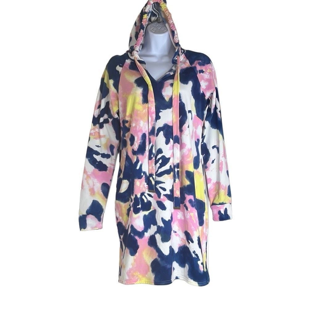 Other Bobbie Brooks Womens Medium Hooded Mini Dress Beachy Tie Dye Size M / US 6-8 / IT 42-44 - 1 Thumbnail