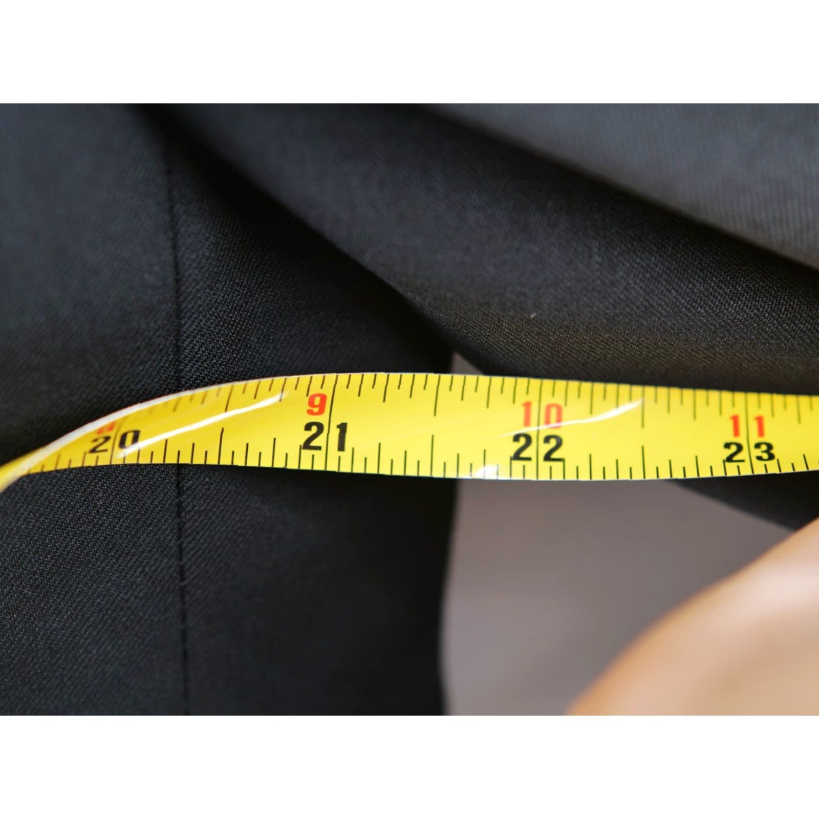 HUGO BOSS Super 100 Wool Satin Trim Jacket TUXEDO Suit 42R Mens Double-Breasted Notch Lapel Regular Slim Inner Pockets Dry Clean Only Black