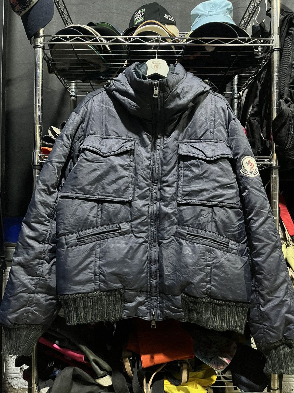 Moncler MONCLER Bomber Puffer Jacket Logo 90s Size US XL / EU 56 / 4 - 1 Thumbnail