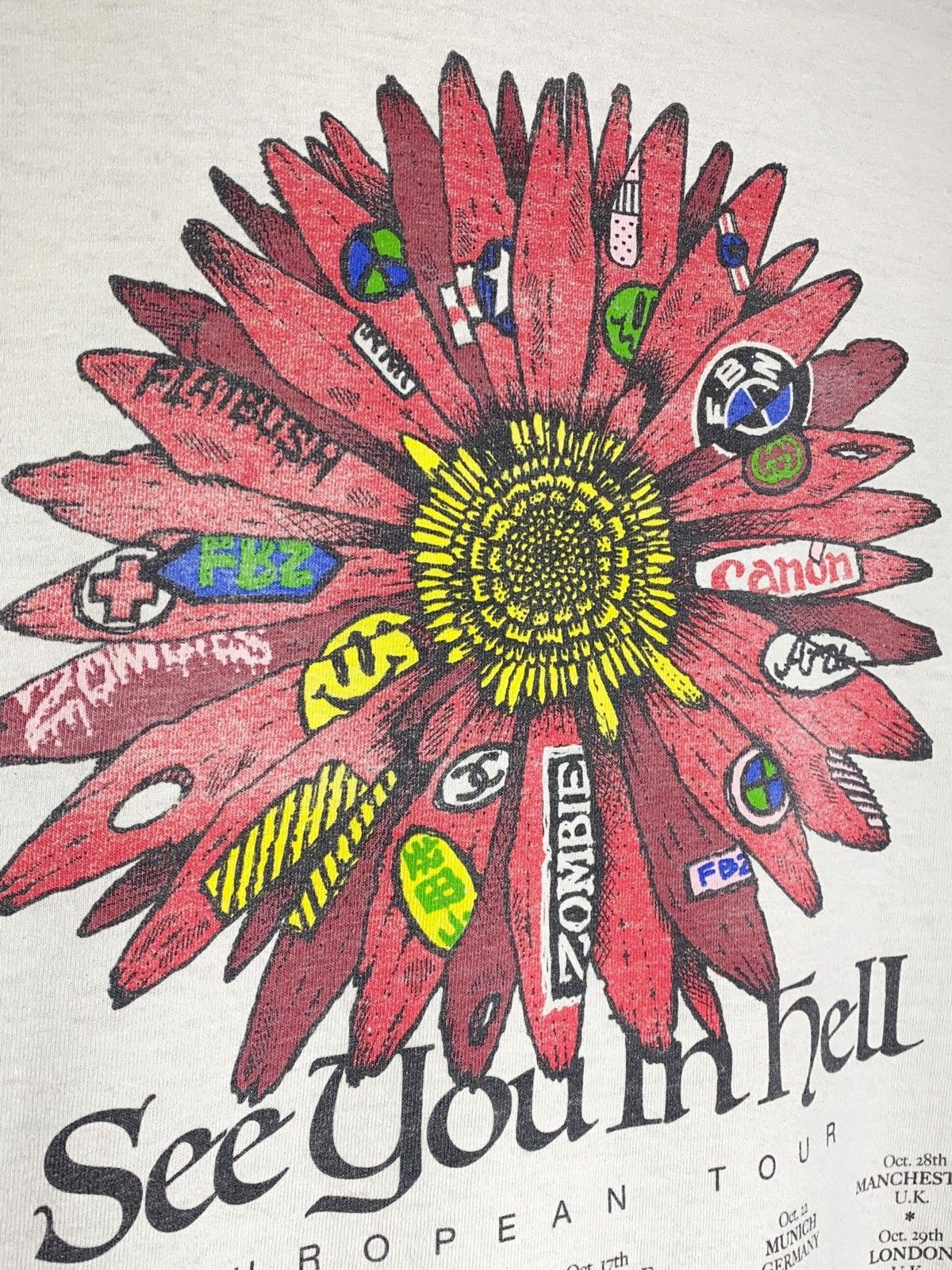 Band Tees 🔥 FLATBUSH ZOMBIES TOUR SHIRT SEE YOU IN HELL VINTAGE STYLE Size US M / EU 48-50 / 2 - 5 Thumbnail