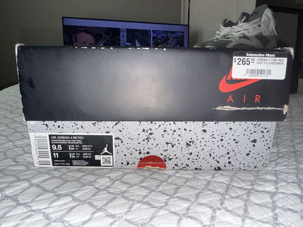 Jordan Brand Jordan 4 Retro ‘ Fire Red 2020 ’ Size US 9.5 / EU 42-43 - 10 Thumbnail