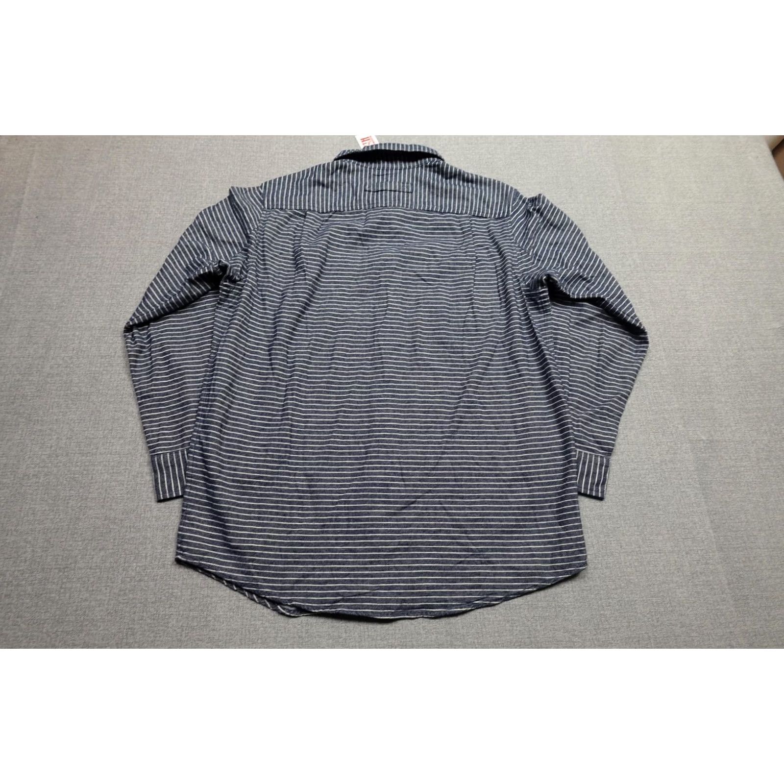 Duluth Trading Company Duluth Trading Free Swingin' Flannel Shirt Mens L Blue Slim Striped Button Up Size US L / EU 52-54 / 3 - 5 Thumbnail