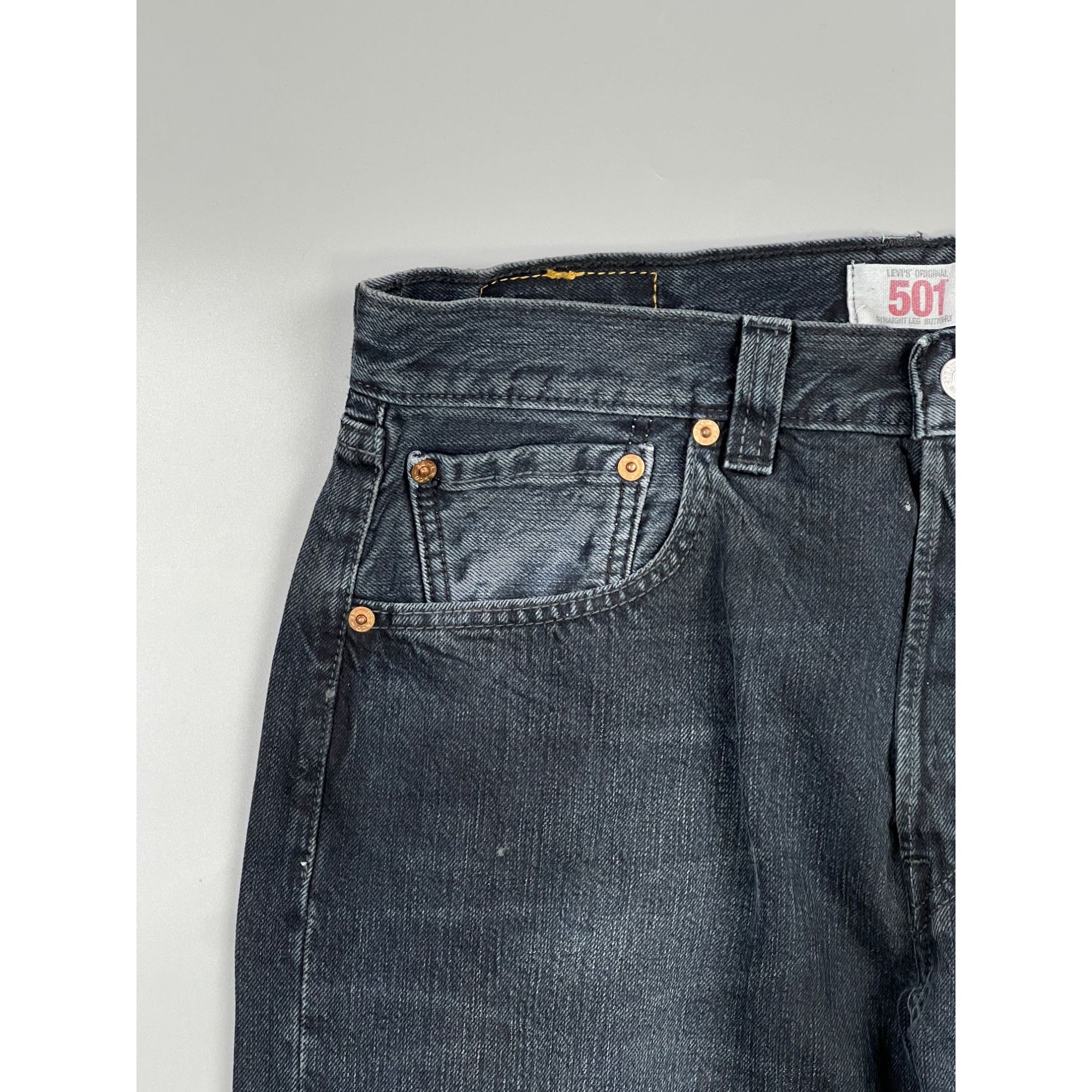 Levi's Levi’s 501 Black Denim Jeans Pants (Y0935) Size US 33 - 3 Thumbnail
