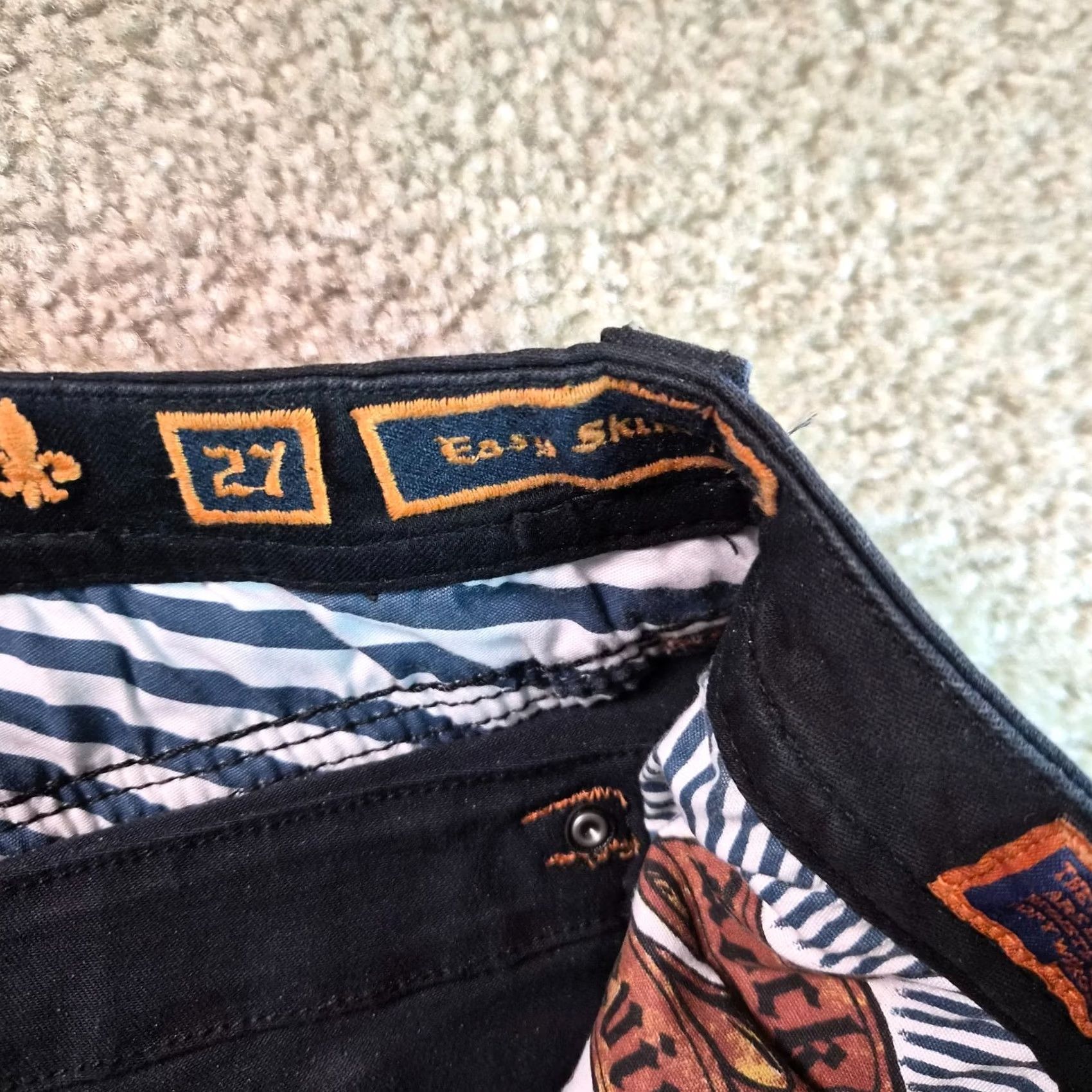 Vintage Rock Revival Betty Jeans Womens Sz 27 Black Easy Skinny Button Flap Pockets G014 Size 27" / US 4 / IT 40 - 5 Thumbnail