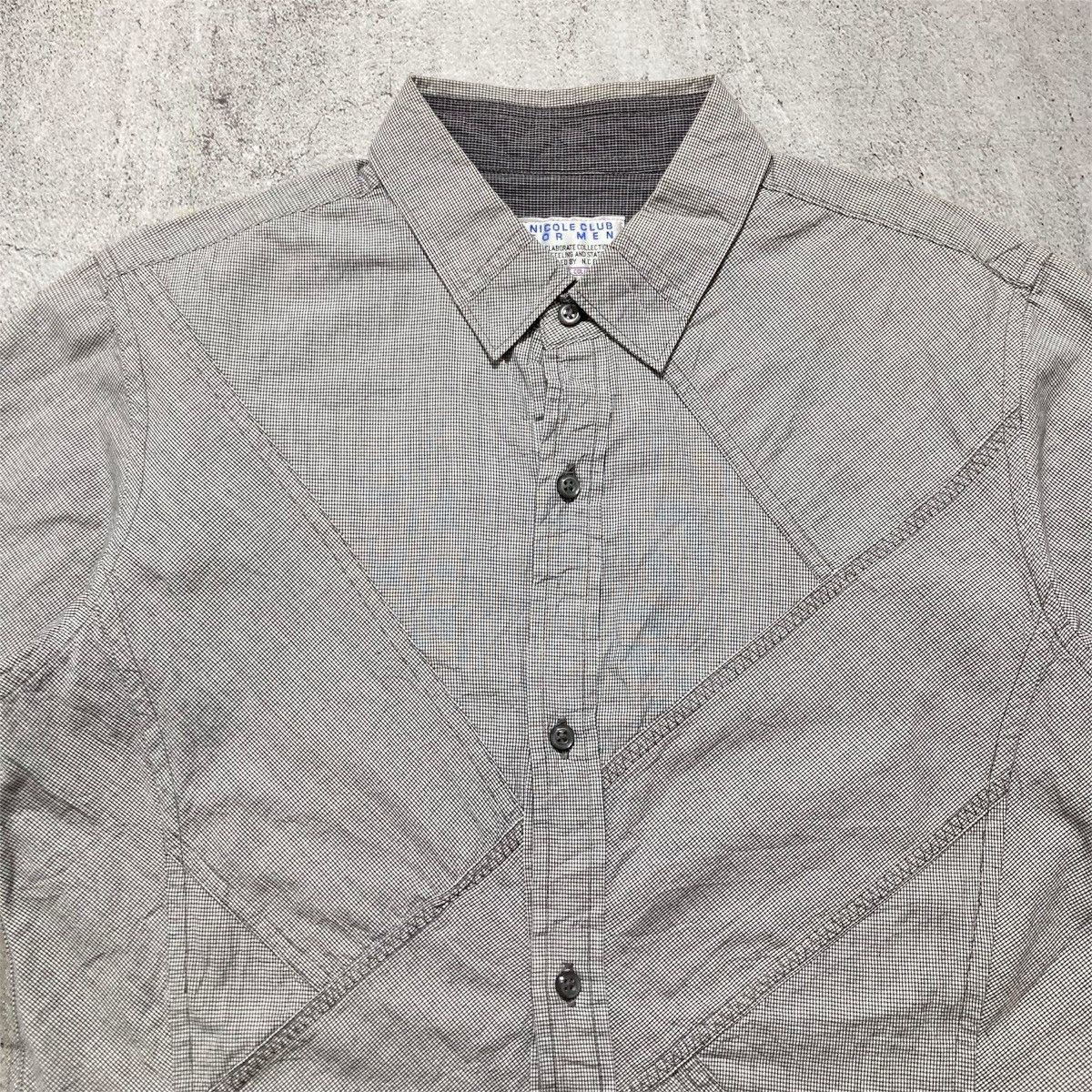 Nicole Club 2000s Nicole Club For Men Asymetric Pattern Button Up Shirt Size US M / EU 48-50 / 2 - 5 Thumbnail