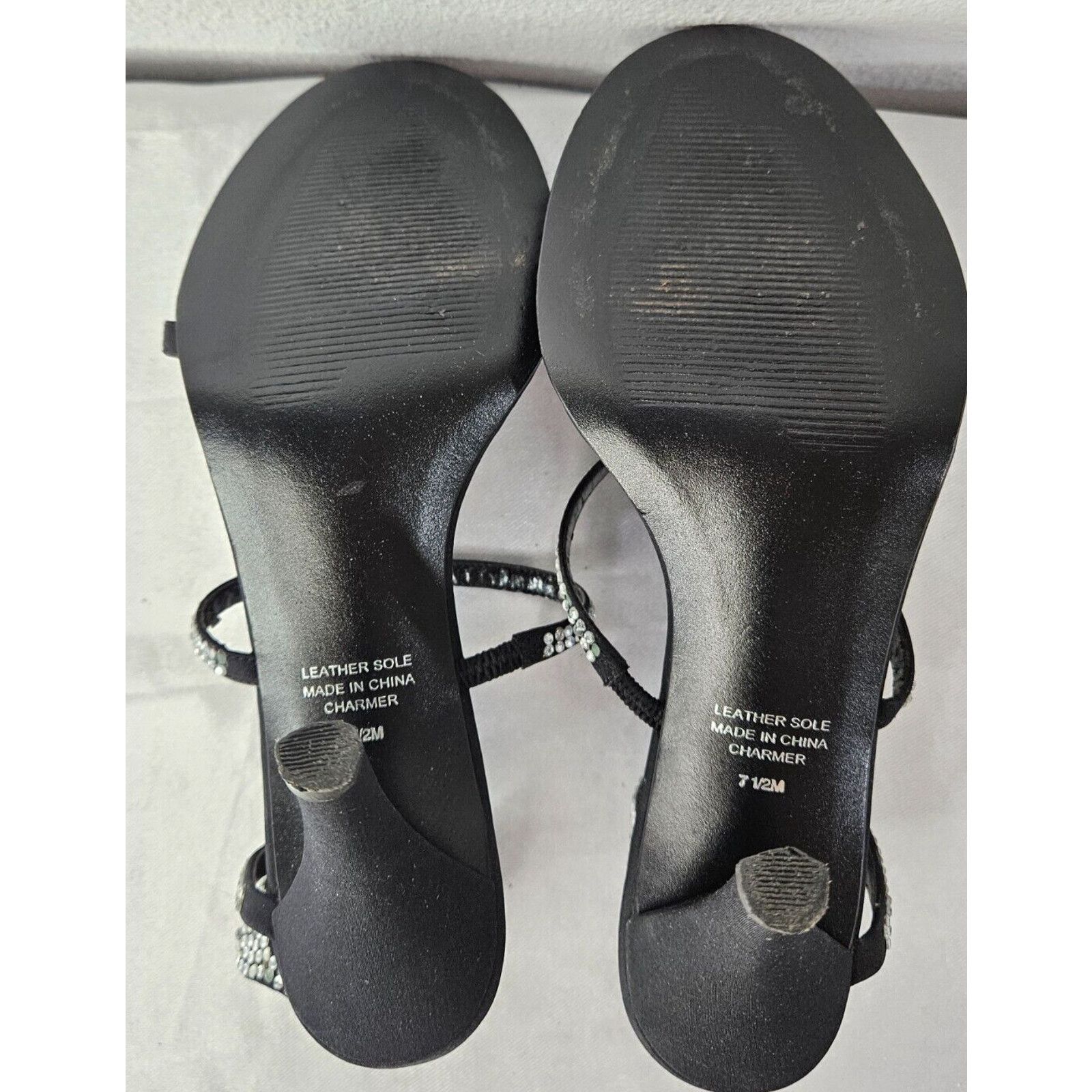 Other Valerie Stevens Charmer Black Rhinestone Women’s 7.5 Heels Size US 7.5 / IT 37.5 - 4 Thumbnail