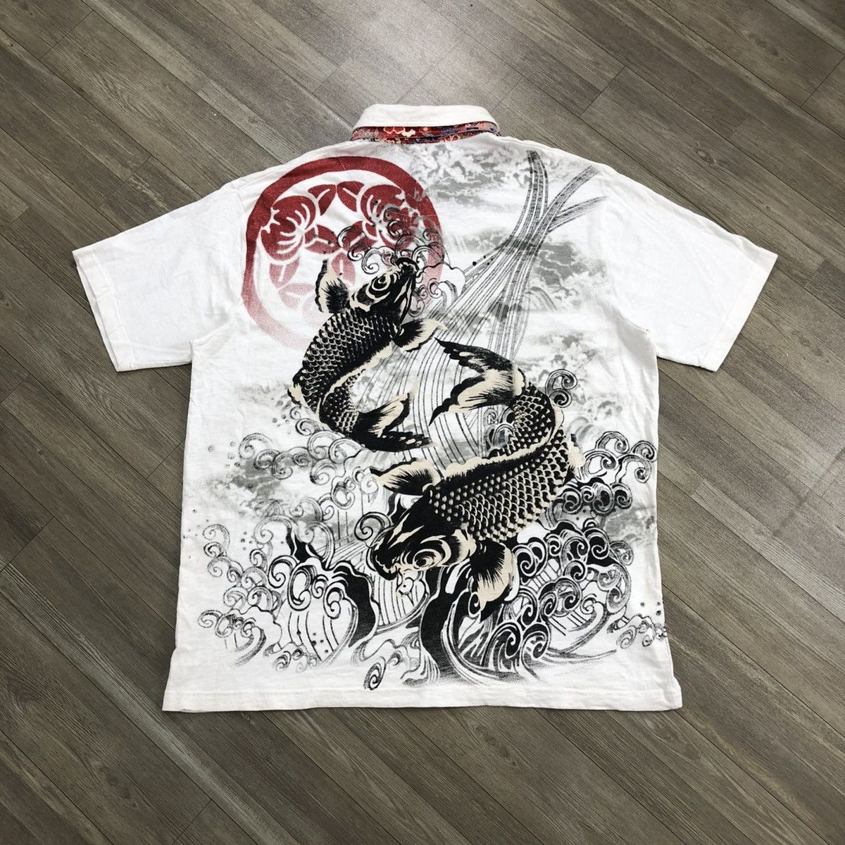Karakuri Tamashii Vintage Traditional Karakuri Tamashii Koi Sukajan Y2K Dragon Size US XXL / EU 58 / 5 - 1 Thumbnail