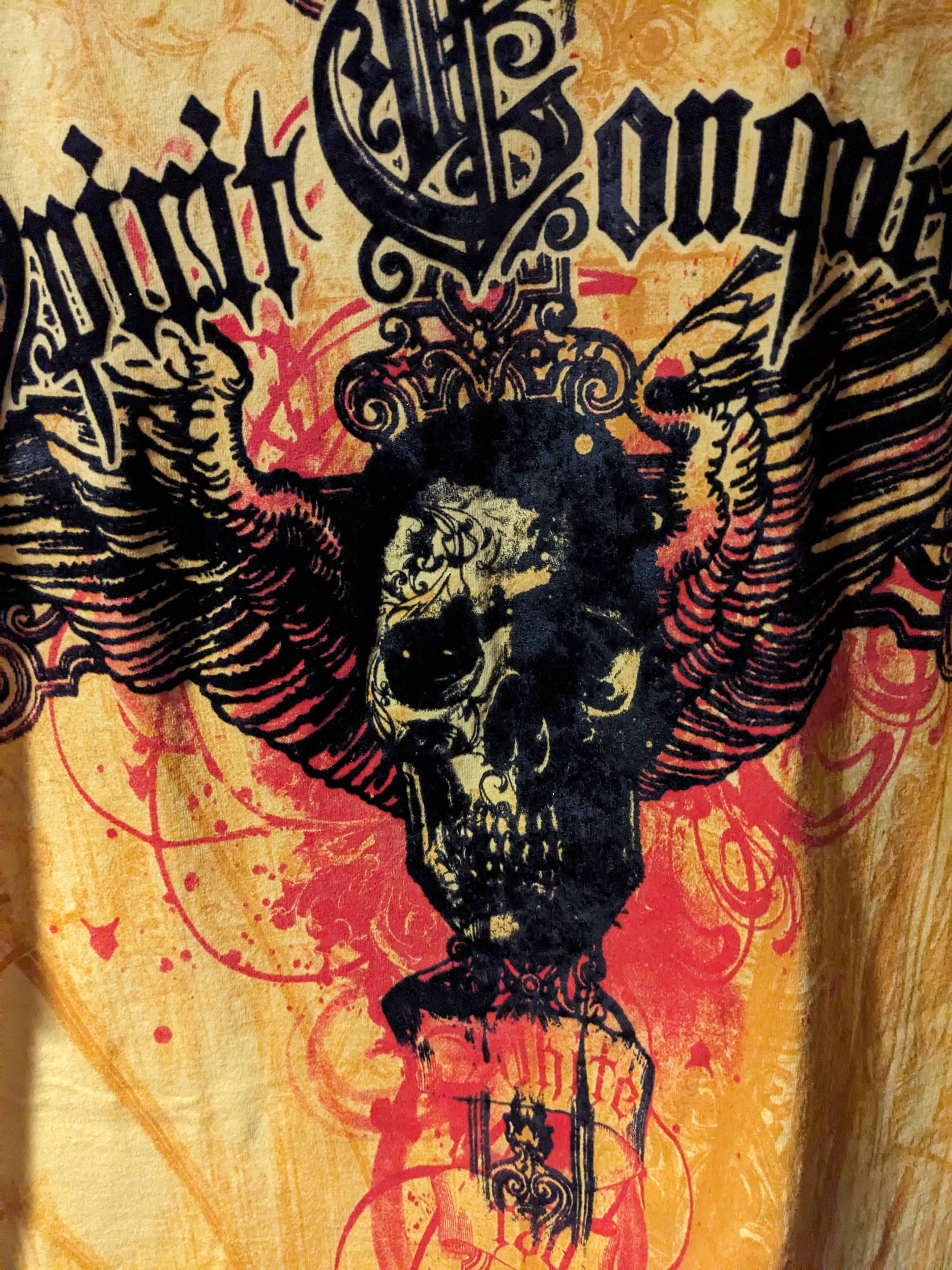 Southpole × Vintage Vintage Y2K Spirit Conquers Skull Yellow X-Large T-Shirt Size US XL / EU 56 / 4 - 2 Thumbnail