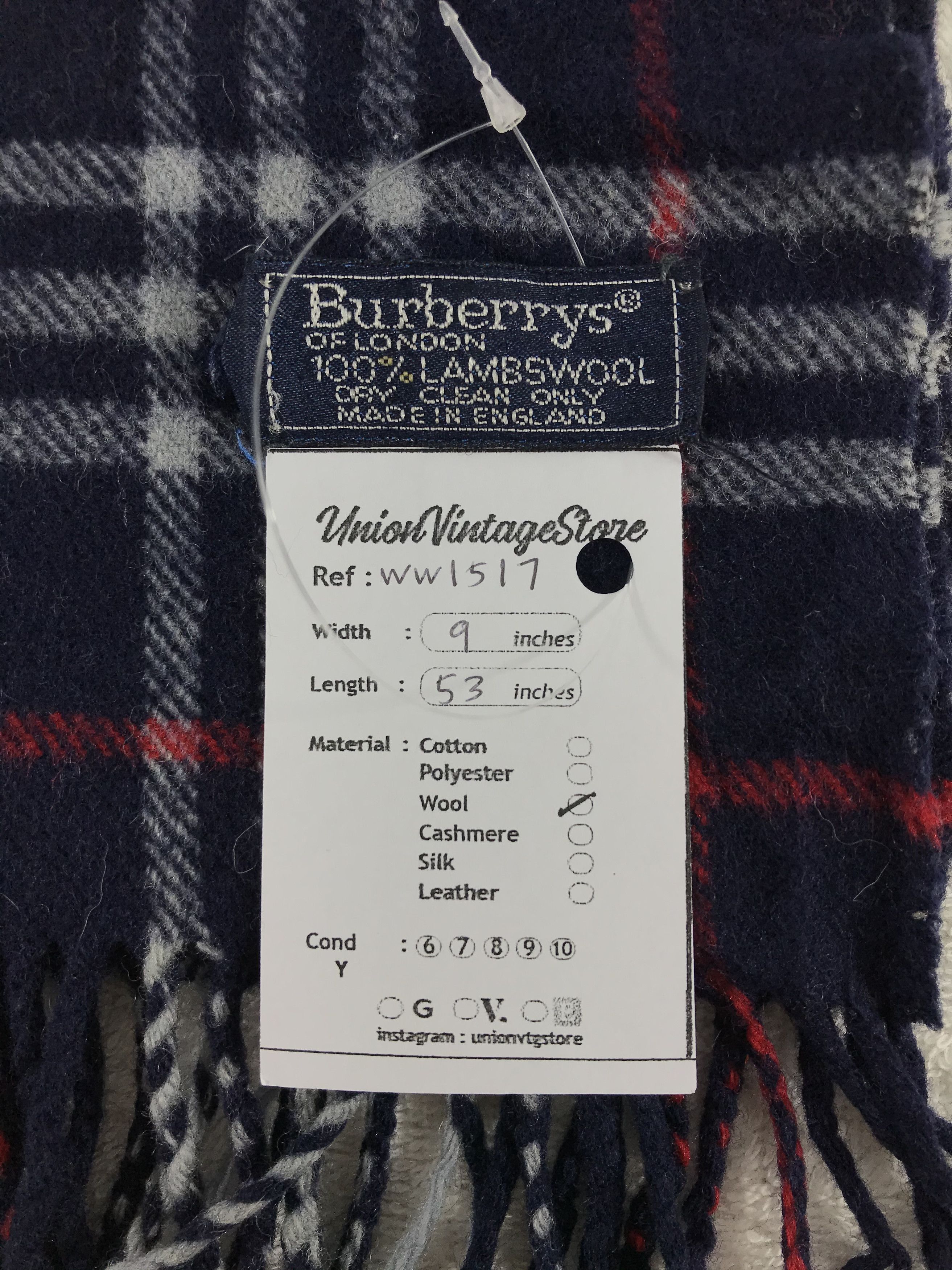 Burberry × Vintage Burberry Scarf / Muffler / Neckwear - WW1517 Size ONE SIZE - 4 Thumbnail