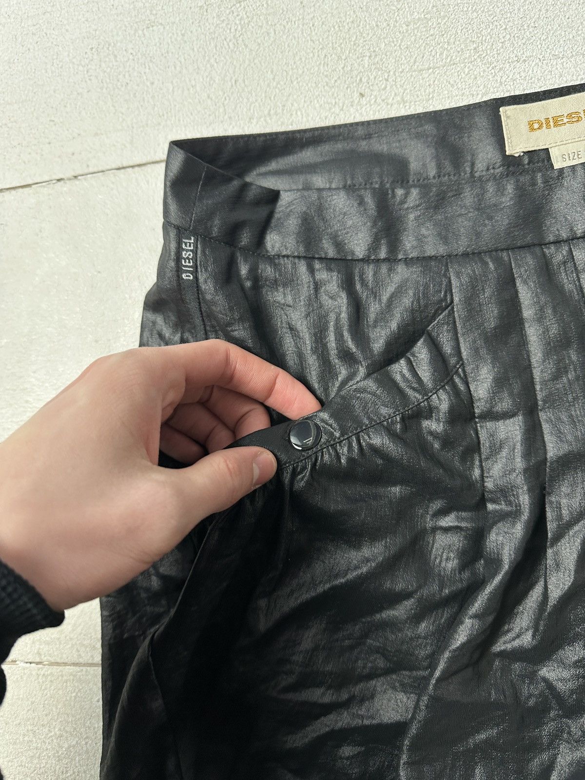 Diesel SEXY🚨 DIESEL Y2K AVANT GARDE MESH MINI SKIRT Size 29" - 4 Thumbnail