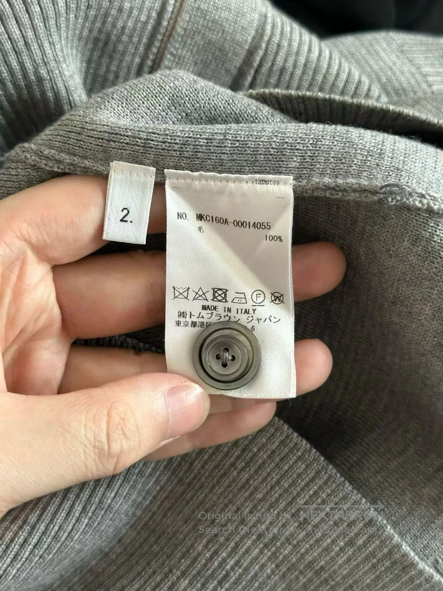Thom Browne Thom Browne Gray Wool Cardigan| Size US M / EU 48-50 / 2 - 4 Thumbnail