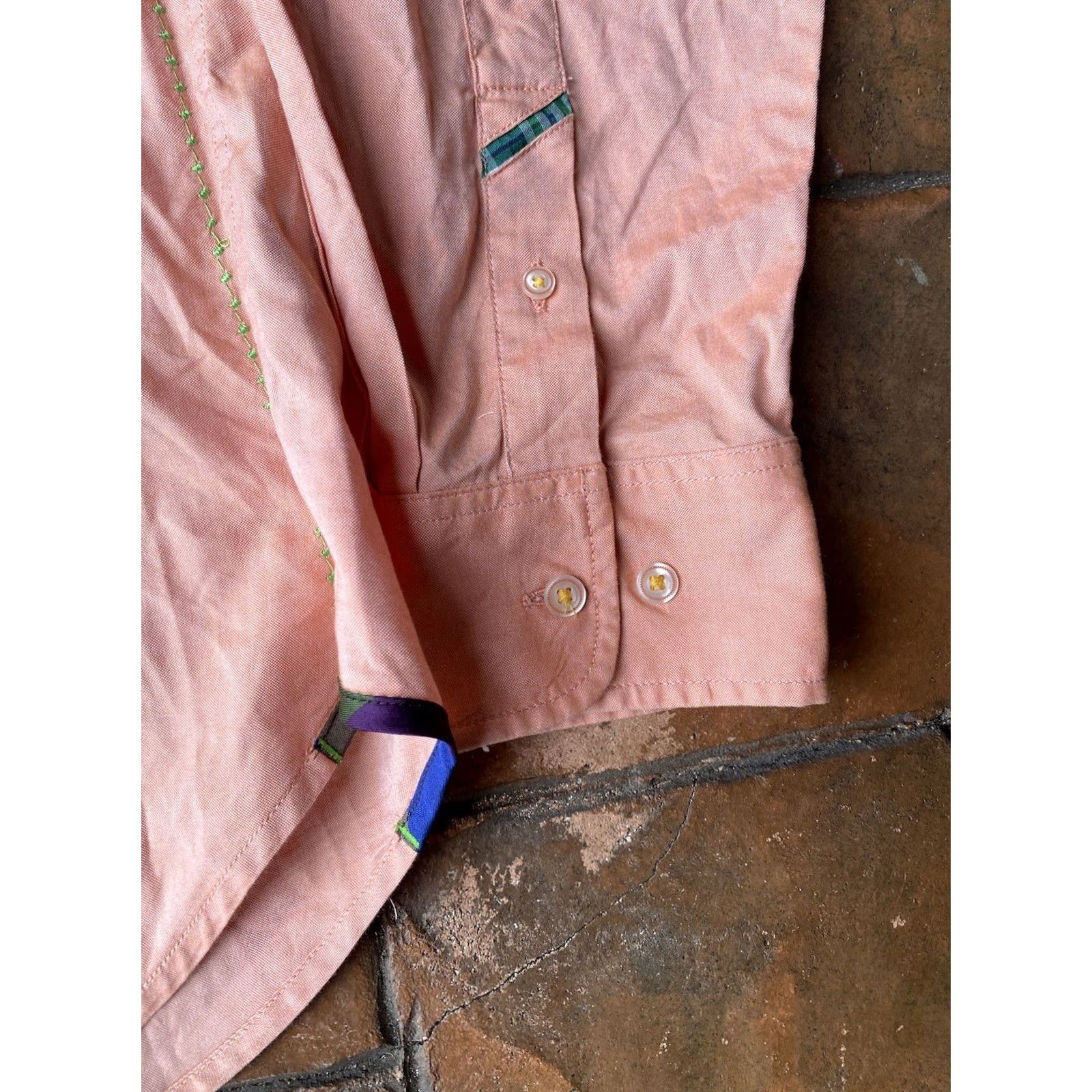 Robert Graham Robert Graham Button Down Dress Shirt Mens 2XL Orange Size 48R - 6 Thumbnail