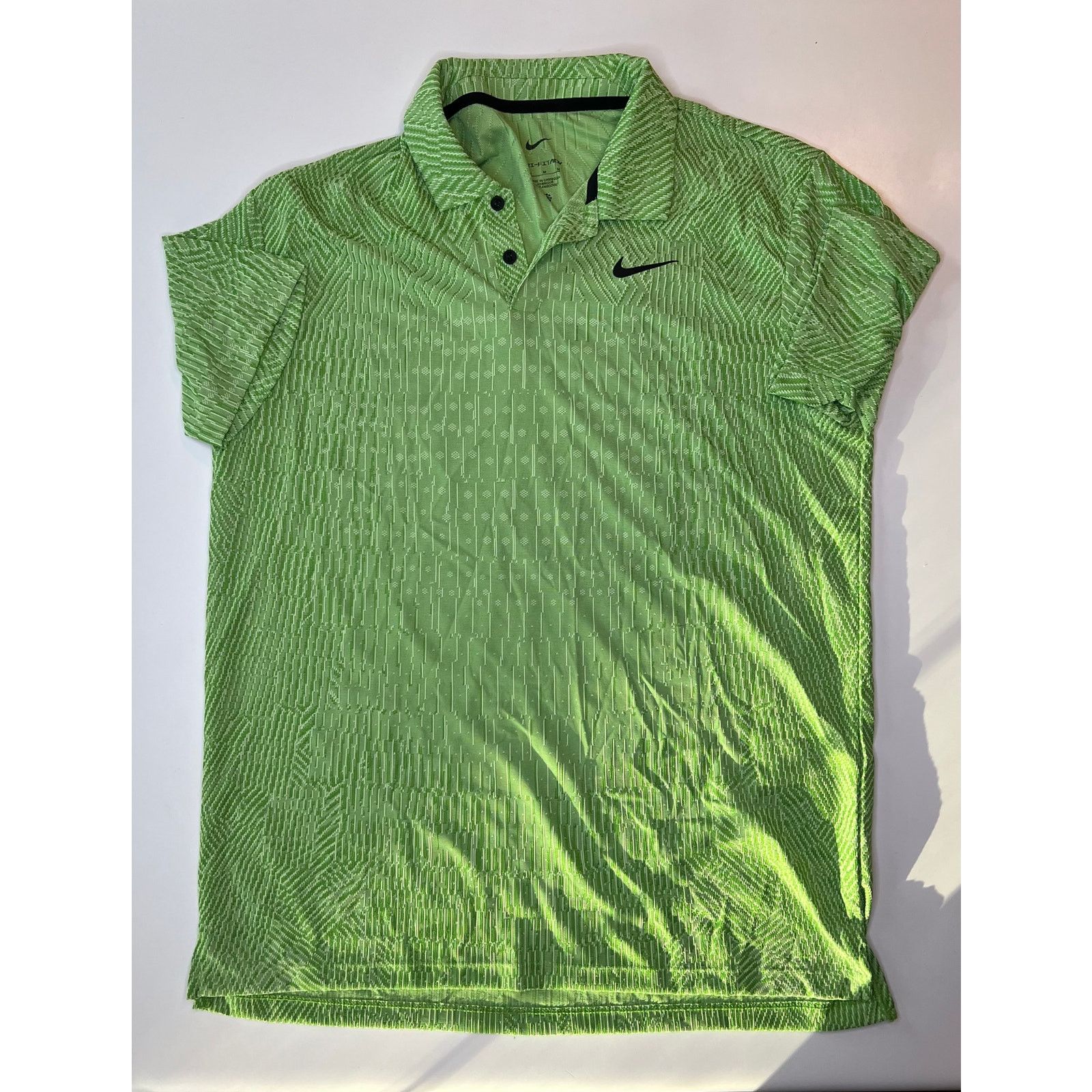 Nike Nike Dri-Fit Tour Textured Golf Polo Green Size Medium Men's Size US M / EU 48-50 / 2 - 1 Thumbnail