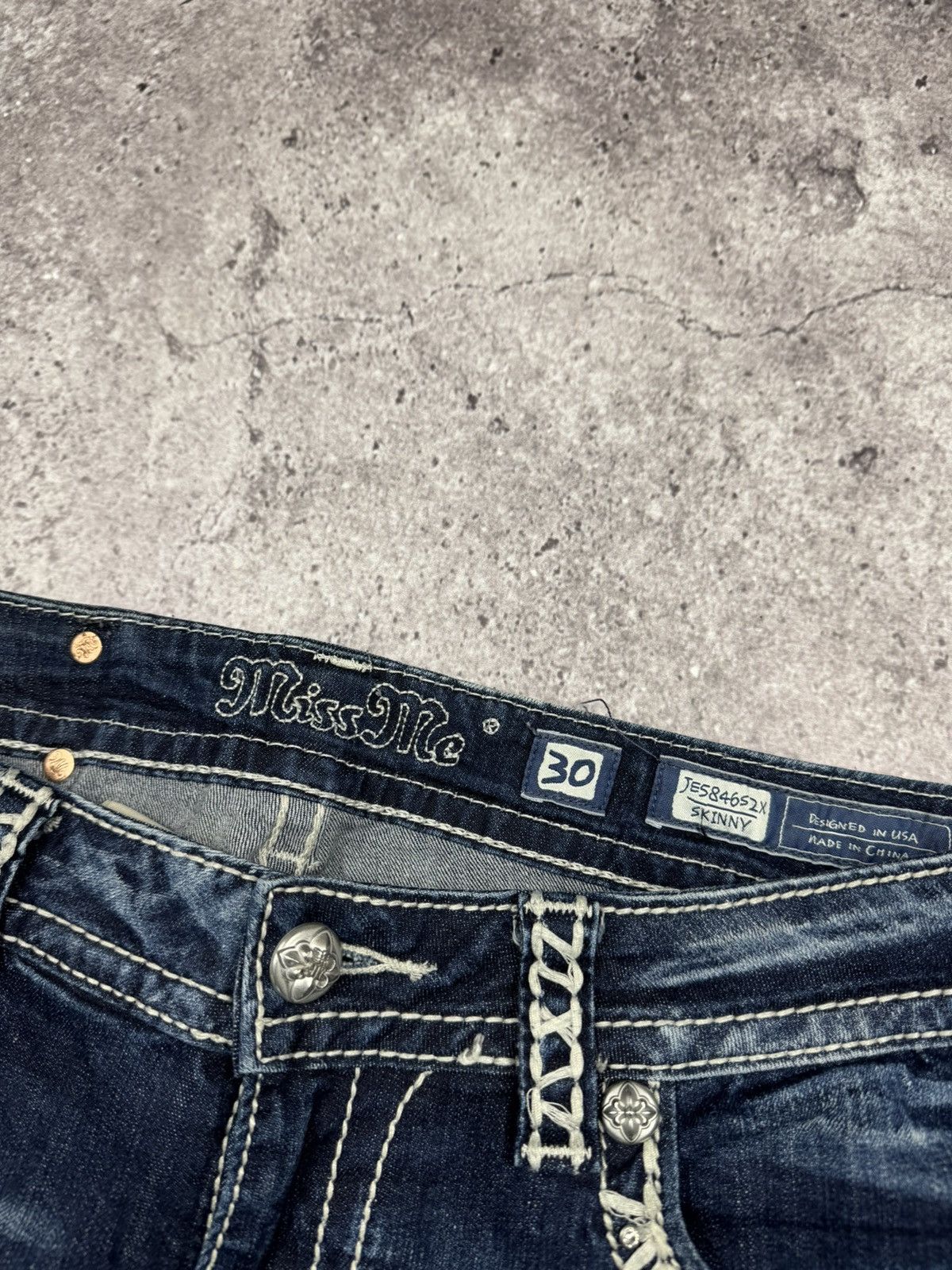 Miss Me Crazy Vintage Y2K Affliction Style Miss Me Jeans Japan denim Size 30" / US 8 / IT 44 - 9 Thumbnail