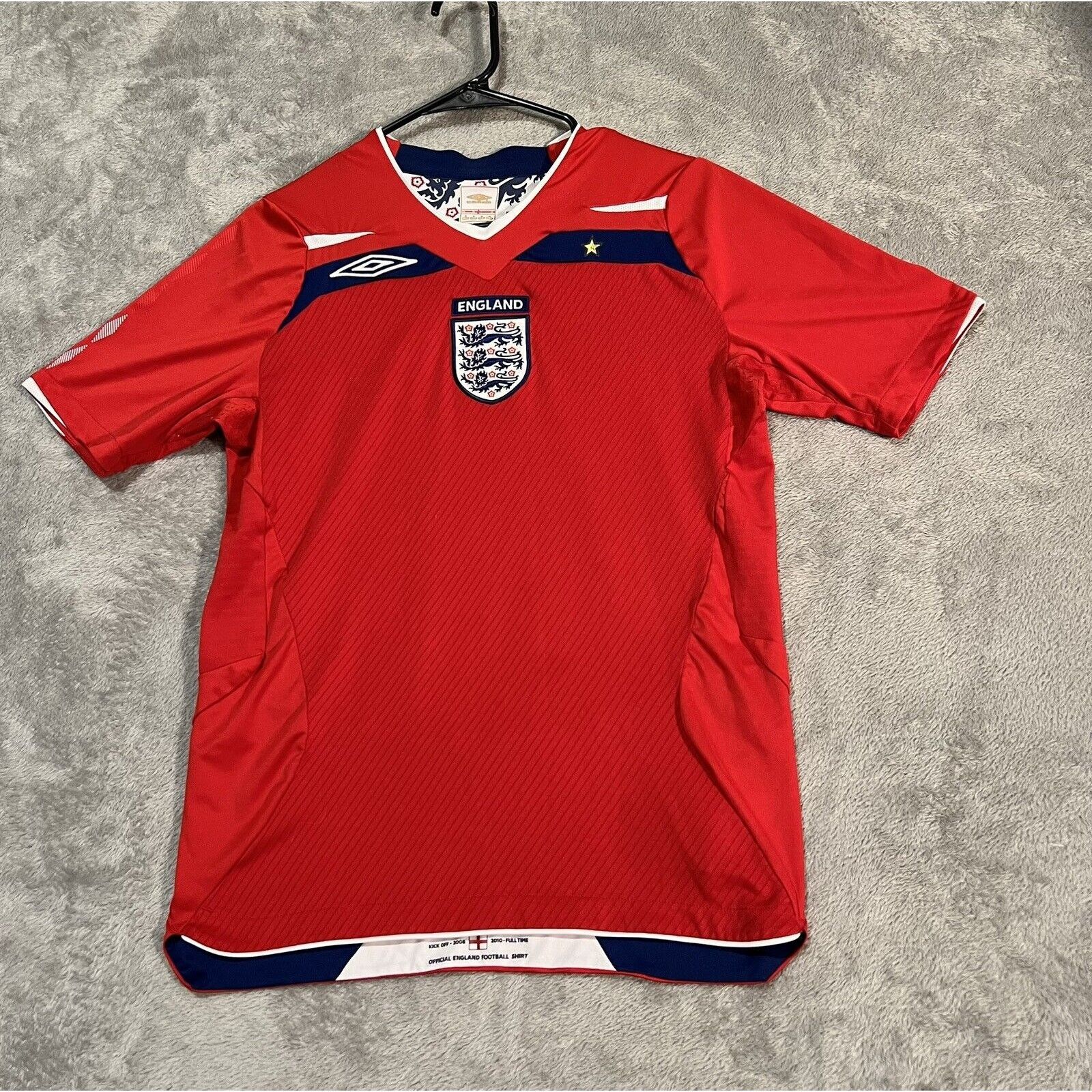 Umbro England Soccer Jersey Men's Large Red 2009 Umbro National Size US L / EU 52-54 / 3 - 1 Thumbnail