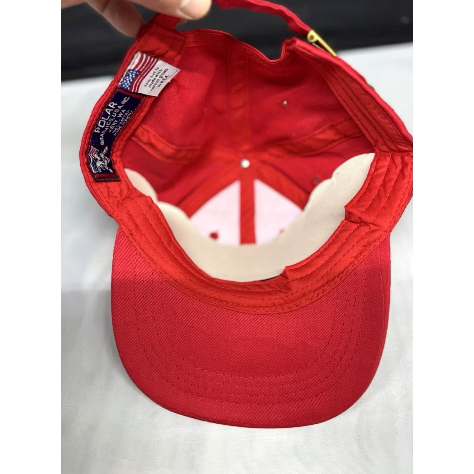 Vintage Yellowstone National Park Hat Cap Red Stitched Logo Snapback Adjustable OSFM Men Size US M / EU 48-50 / 2 - 3 Thumbnail