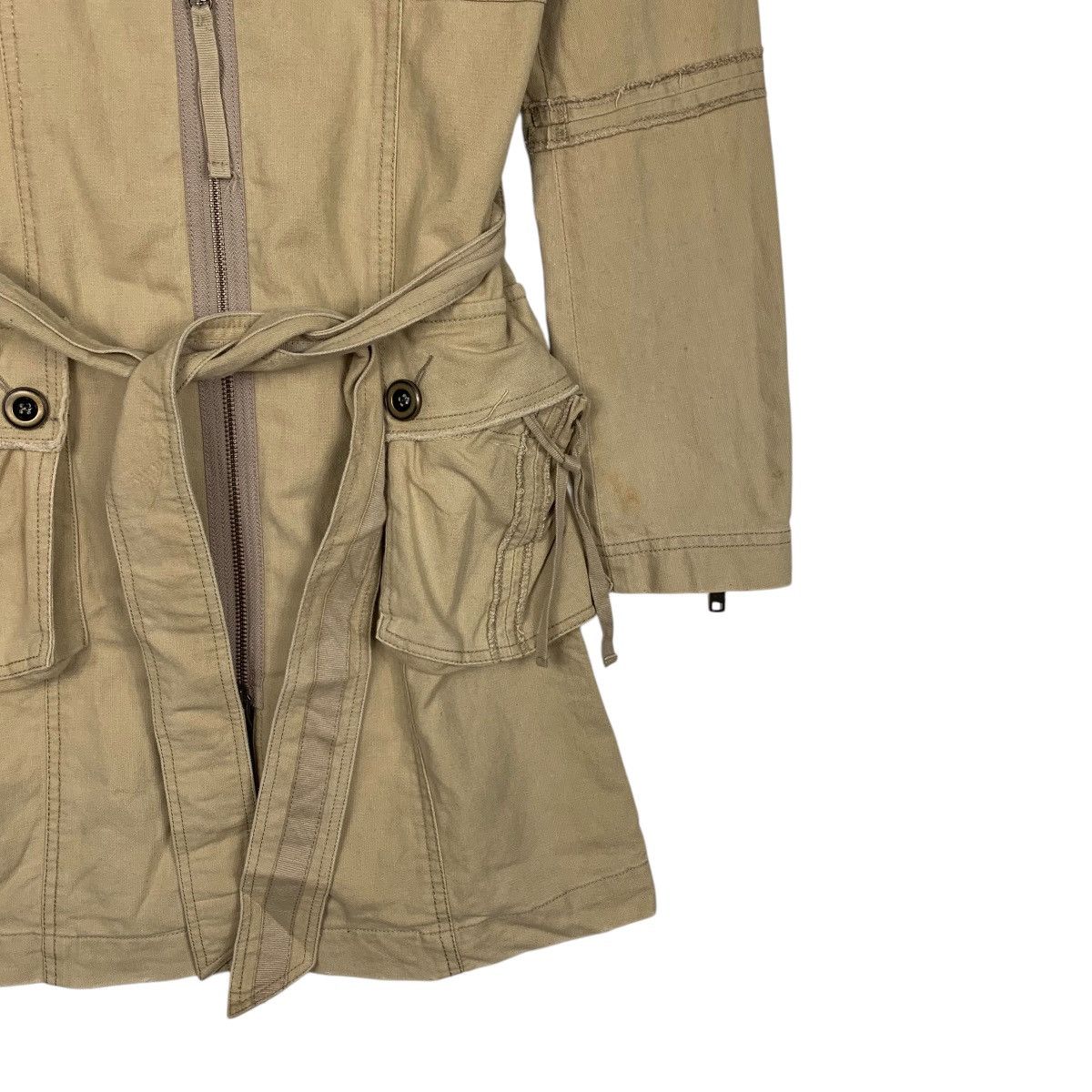 Japanese Brand MATERIAL GIRL Bondage Overcoat Jacket #2031-C88 Size XXS / US 00 / IT 34 - 4 Thumbnail