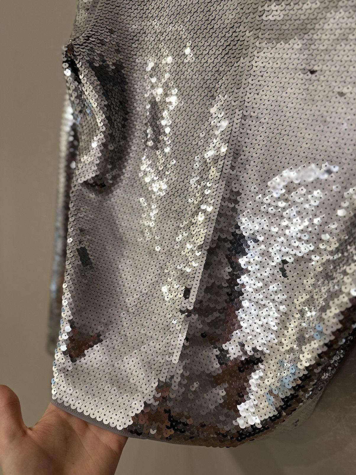 Designer GRAIL !!! H&M x Rabanne silver zip 1/4 very rare Size US M / EU 48-50 / 2 - 13 Thumbnail