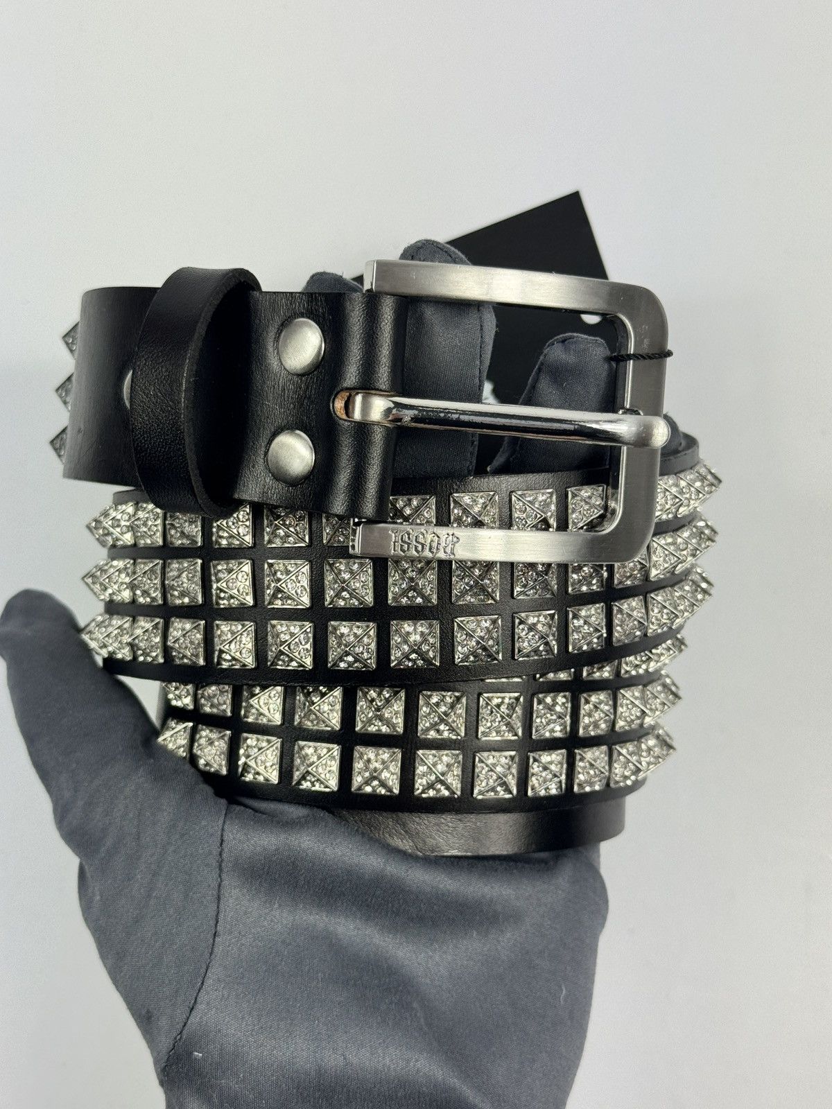 Bossi Sportswear REPLACEABLE BUCKLE STUDDED CRYSTAL 1/1 BELT SIZE 110 Size ONE SIZE - 3 Thumbnail