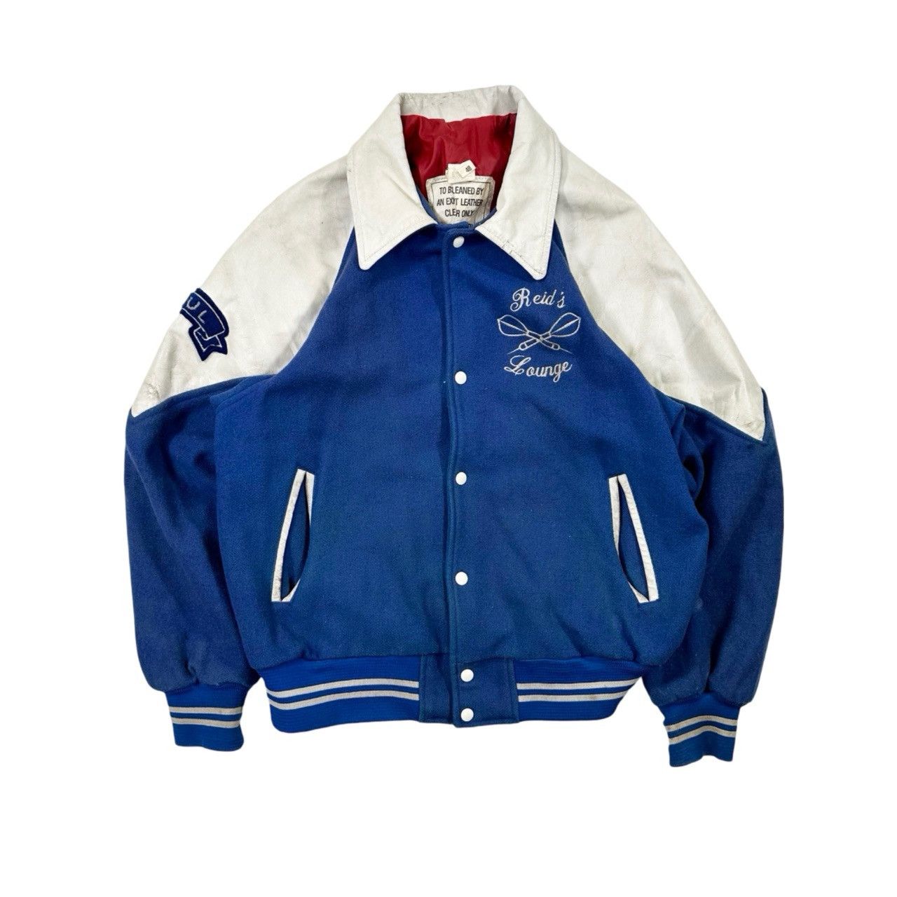 Vintage Vintage 90s Reids Lounge Button Up Varsity Jacket Size US M / EU 48-50 / 2 - 1 Thumbnail