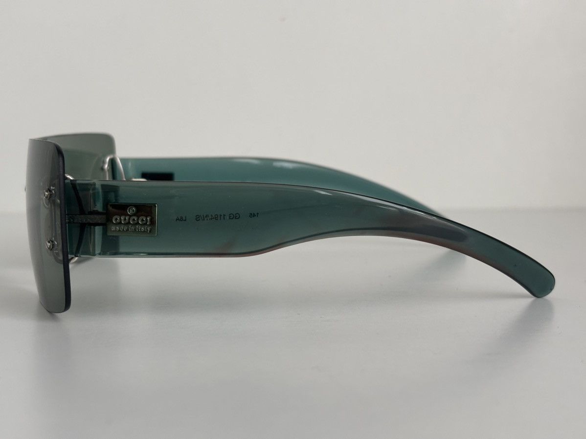 Gucci Gucci rimless sunglasses transparent green vintage luxury Size ONE SIZE - 4 Thumbnail