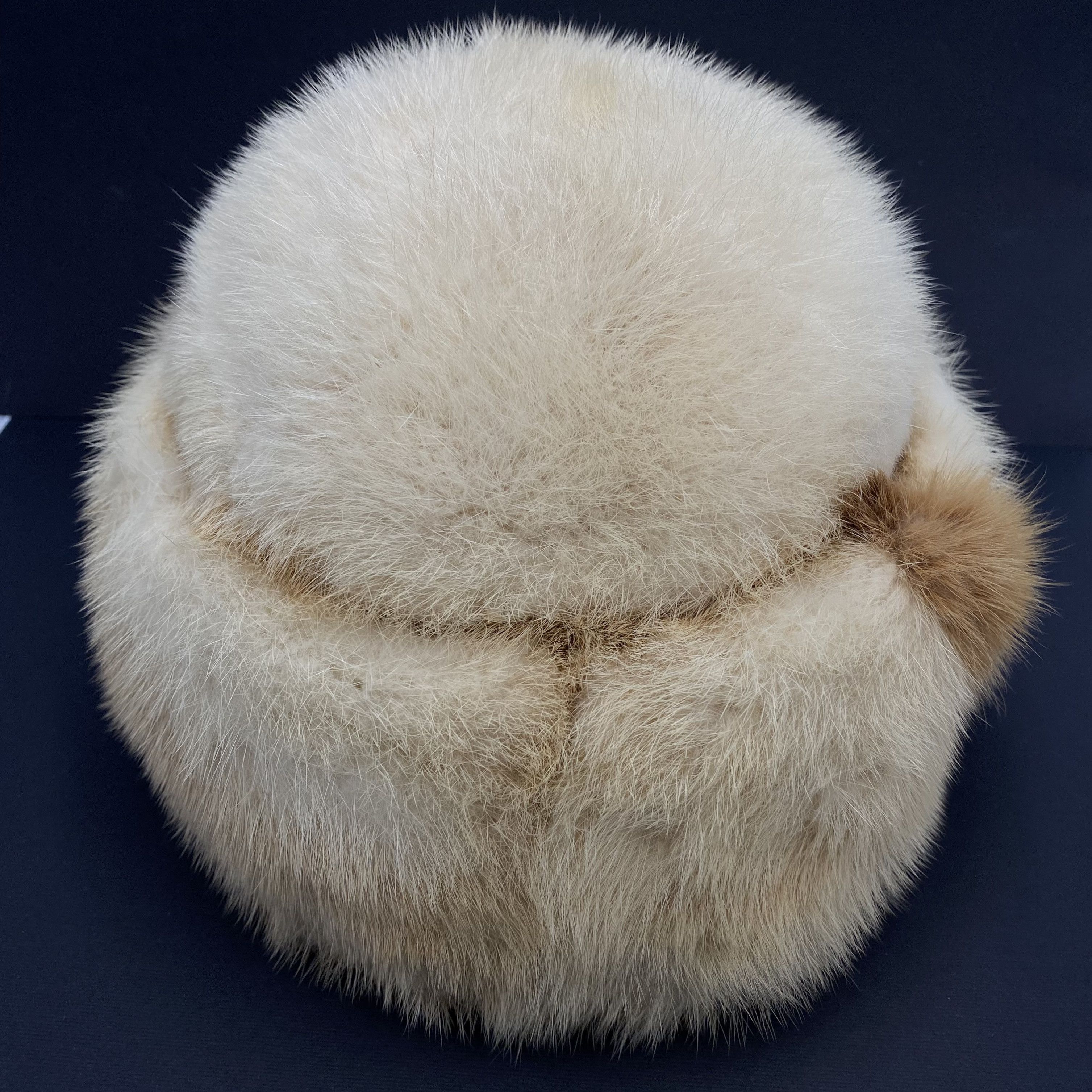 Vintage Vintage Women’s Mink Fur Hat Beige Size S 1980s Ukraine Size ONE SIZE - 3 Thumbnail