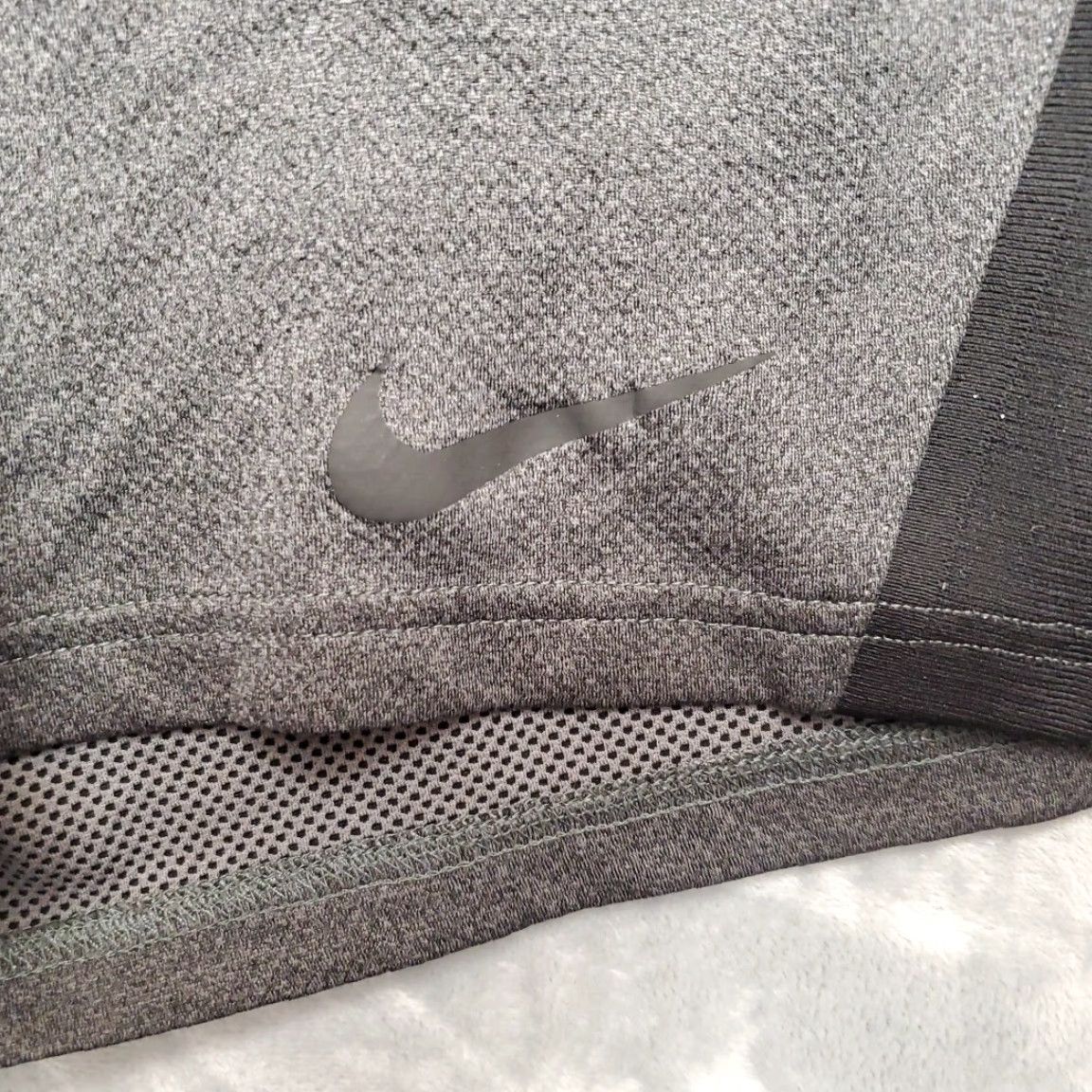 Nike Nike Shorts Men L Gray Training Drawstring Elastic Waist Dri Fit Performance Basketball Activewear Casual, Solid, Polyester — Mens Size US 33 - 2 Thumbnail