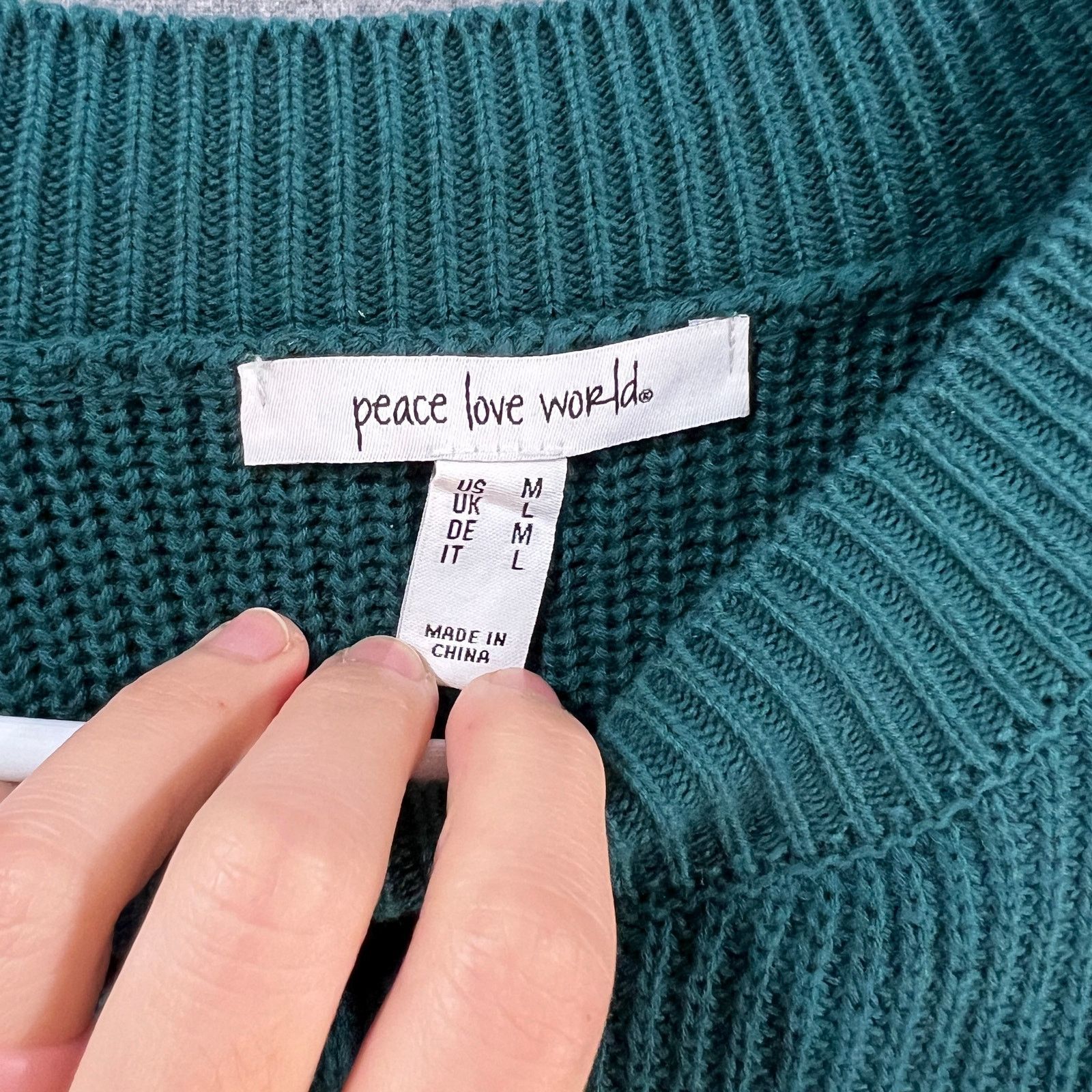 Other Peace Love World Destructed Affirmation Sweater Deep Size M / US 6-8 / IT 42-44 - 3 Thumbnail