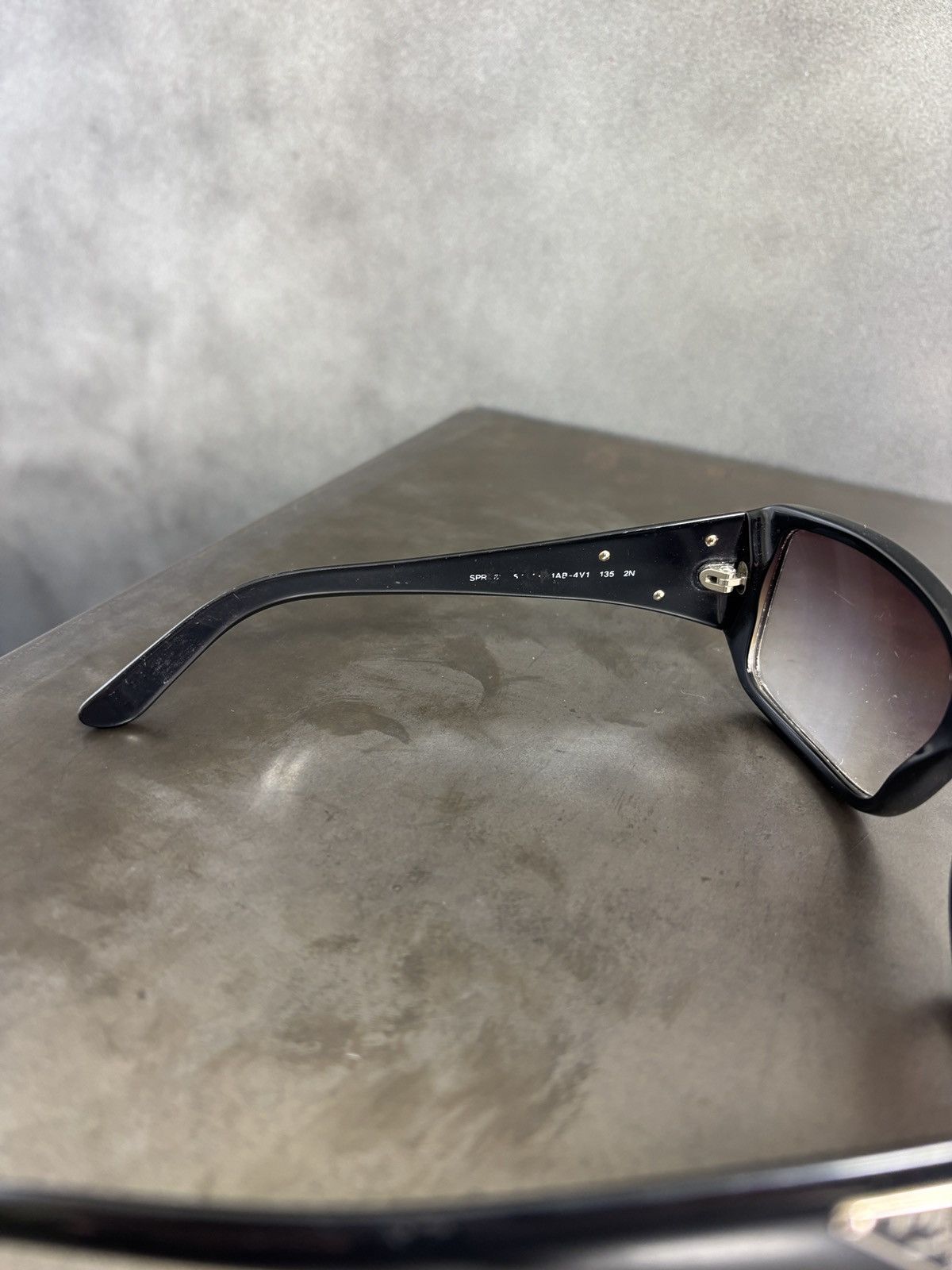 Y2K Prada Sunglasses SPR16L Triangle Logo Case 2000s Vintage