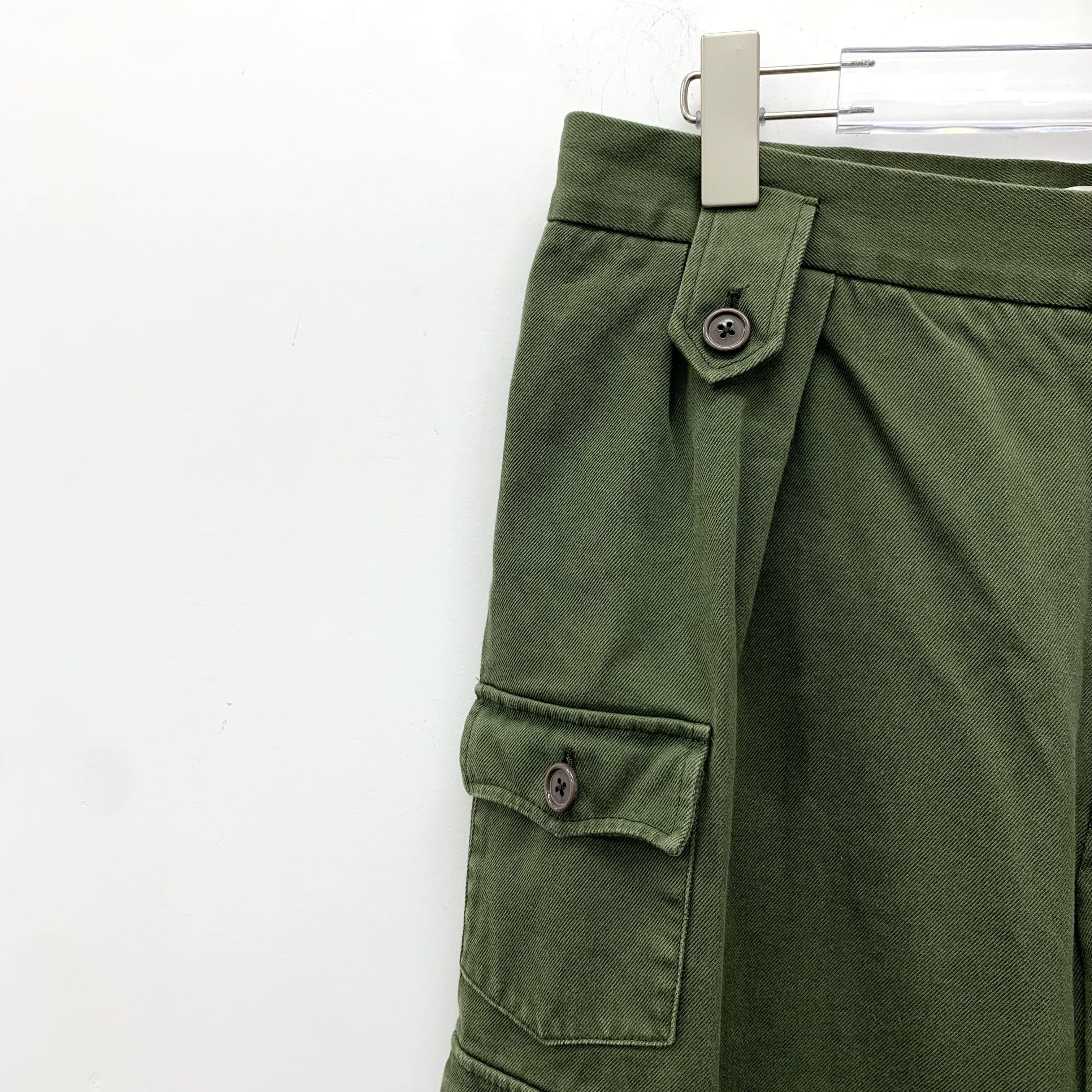Miu Miu Miu Miu Pants – Army Green Cotton Utility Pants (Size 42) Size 28" / US 6 / IT 42 - 7 Thumbnail
