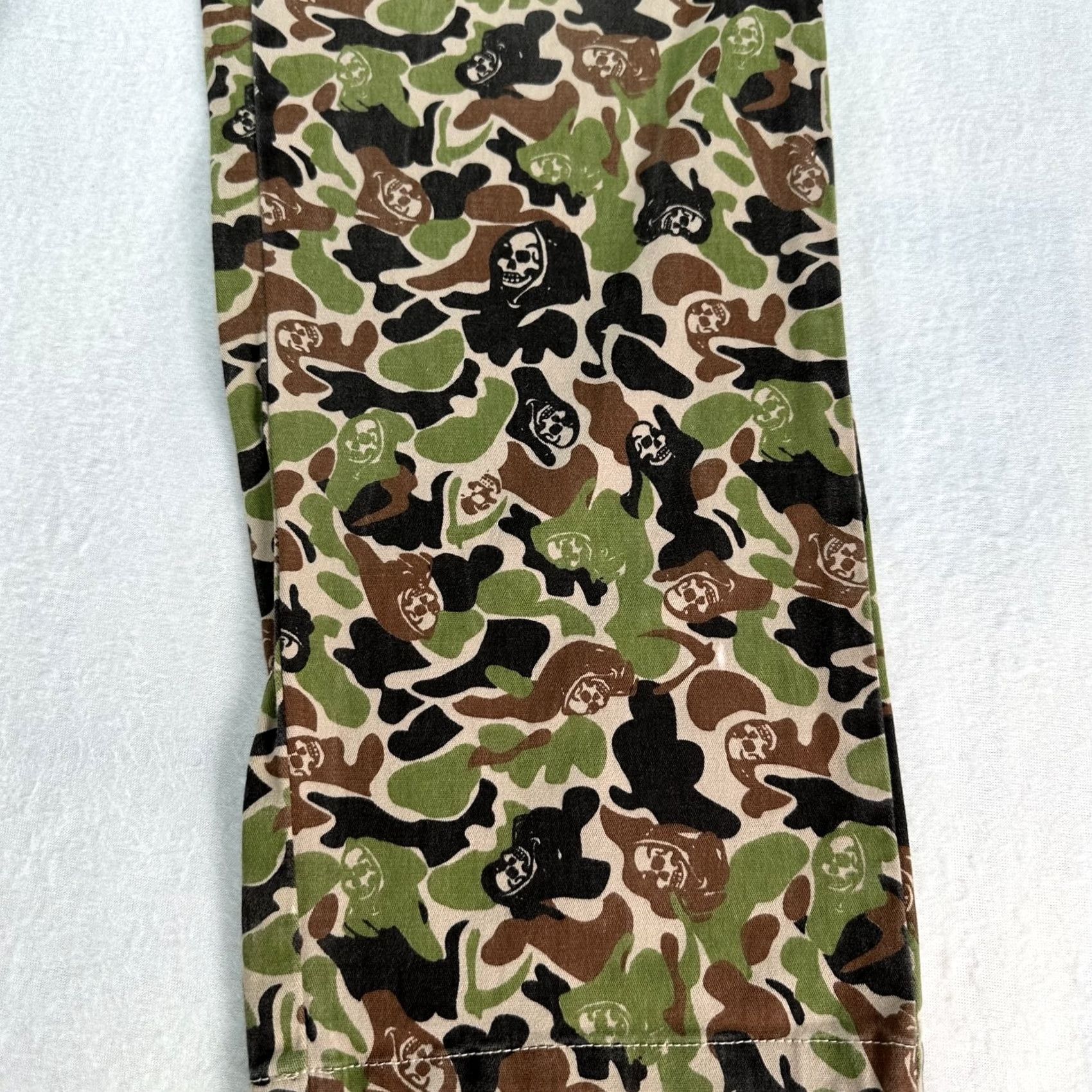 VINTAGE Broken Promises Pants Womens 7 Camo Grim Reaper Cargo 