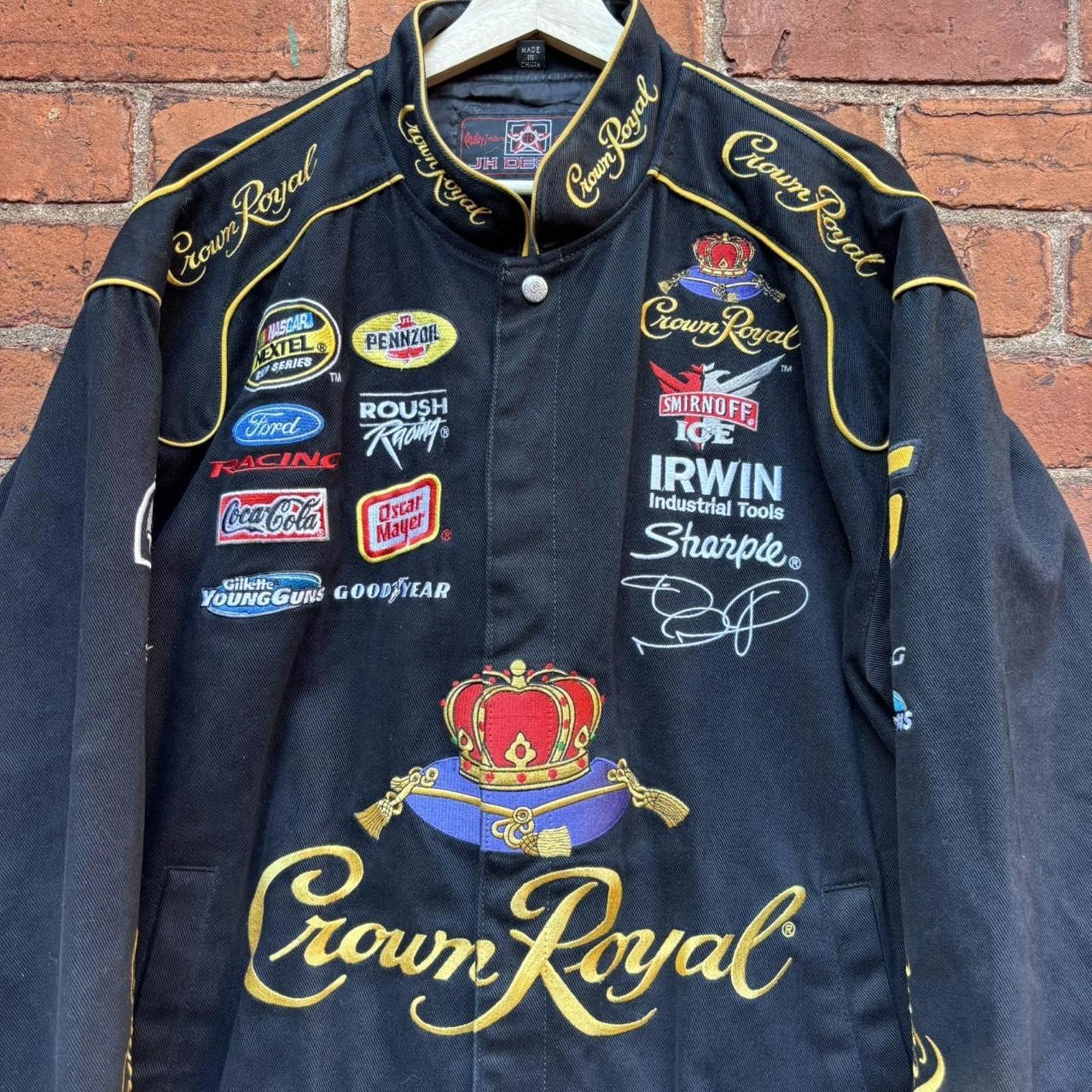 JH Design vintage JH design crown royal nascar jacket 90s L Size US L / EU 52-54 / 3 - 2 Thumbnail
