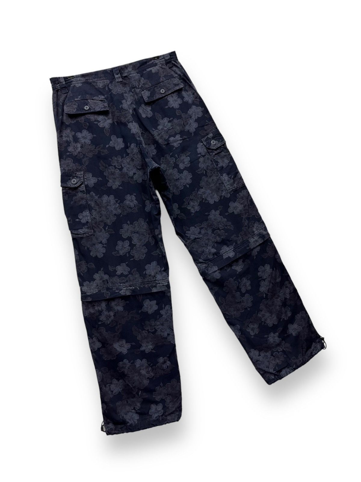 Comme des Garcons 🔥2-Way Baggy Cargo Full Print Floral Denim Tears Inspired Size US 33 - 10 Thumbnail