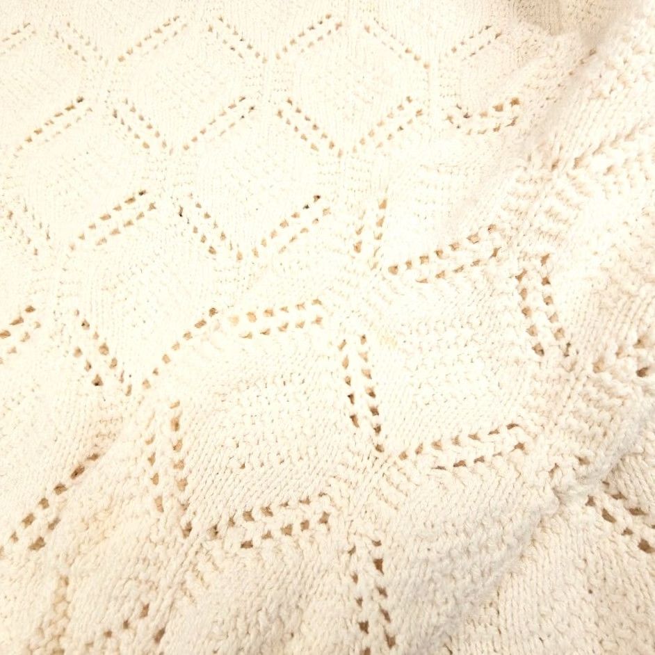 Vintage VINTAGE Huntington Ridge Sweater Womens Size Medium Cream Diamond Made In USA Size M / US 6-8 / IT 42-44 - 3 Thumbnail