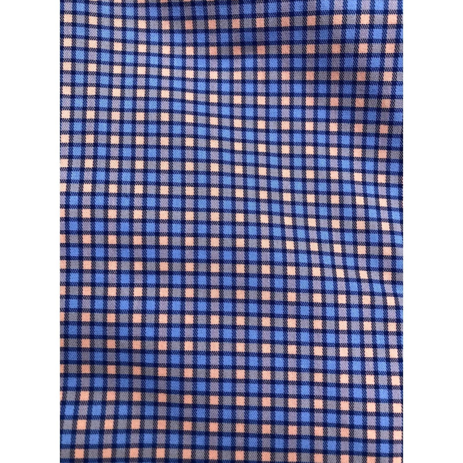Vintage Twillory Dress Shirt Mens XL Blue Gingham Untuckable Button Front Shirt Size 46R - 7 Thumbnail