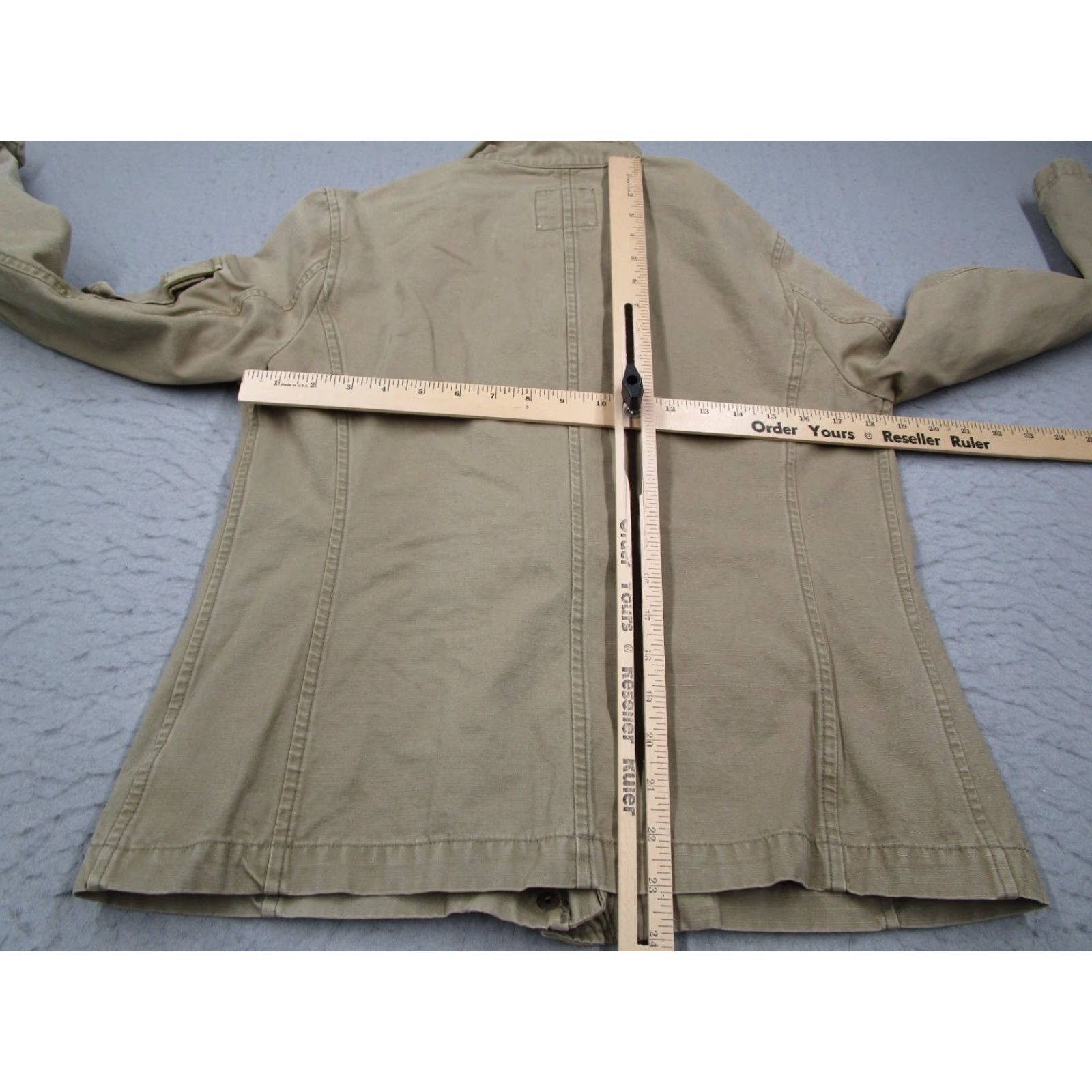 J.Crew J.CREW Women's Military Jacket Medium Beige Full Zip Utility Casual Cotton Size M / US 6-8 / IT 42-44 - 5 Thumbnail