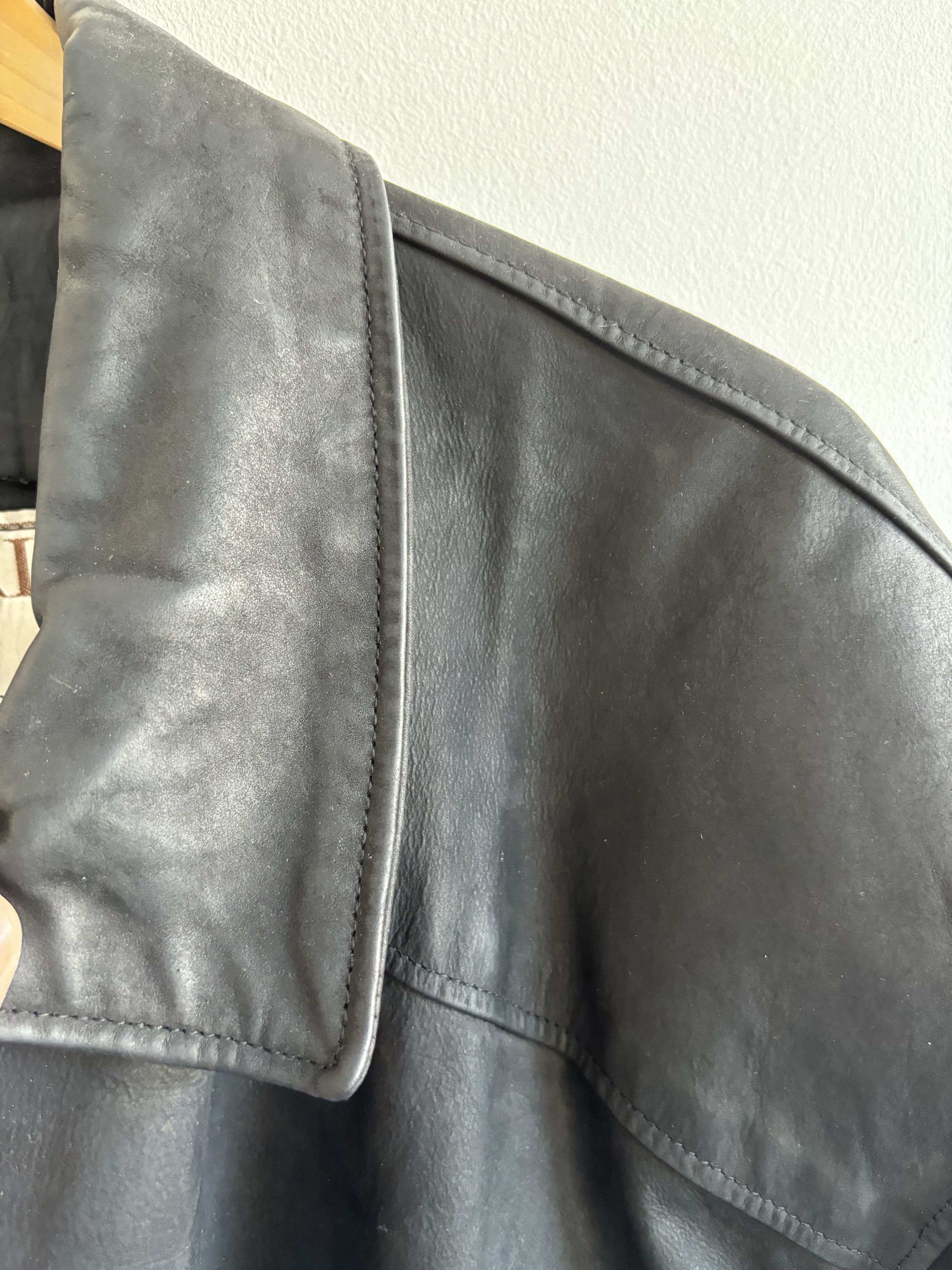 Genuine Leather Vintage Pelleria 90s Leather Jacket Size US L / EU 52-54 / 3 - 7 Thumbnail
