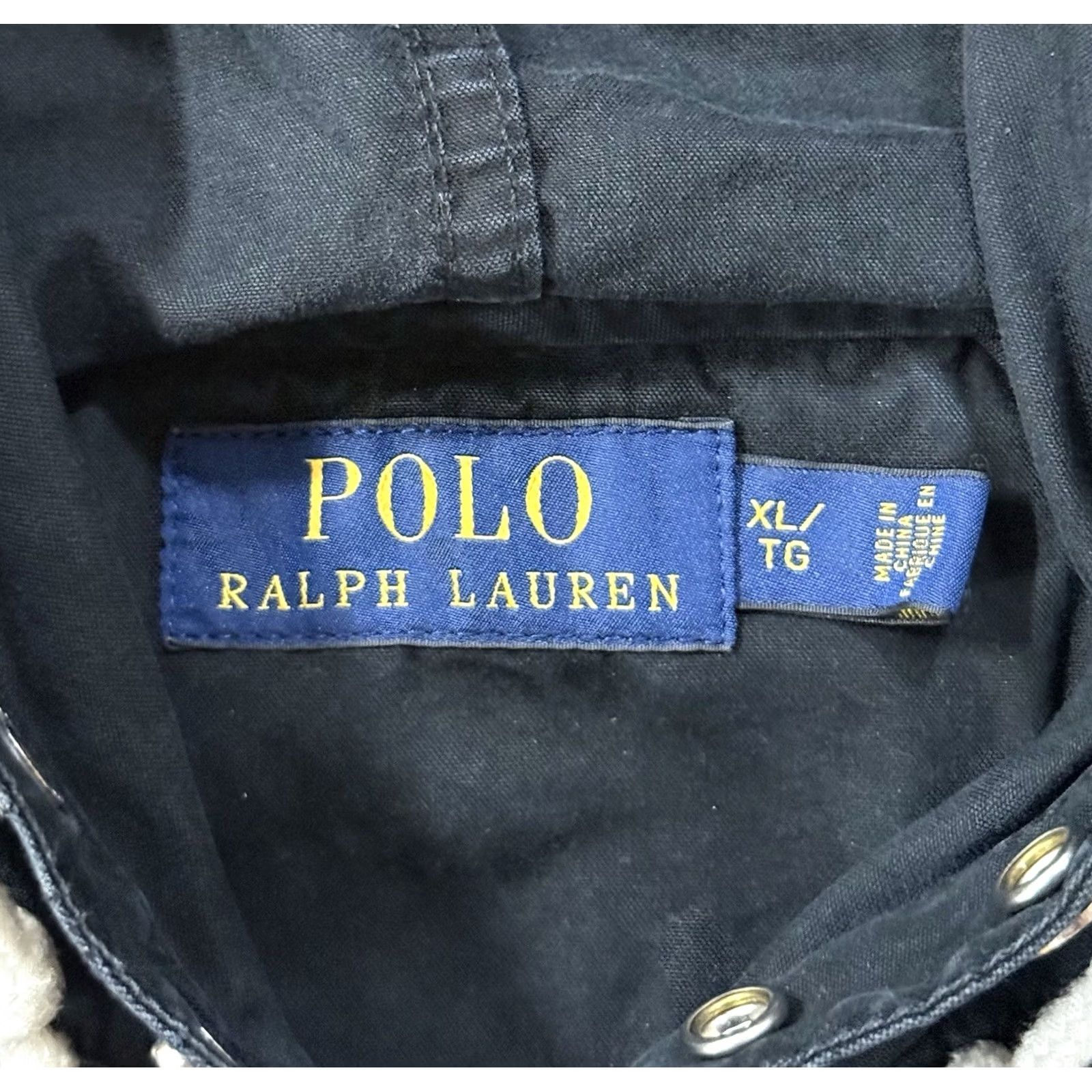Ralph Lauren Polo Ralph Lauren Jacket Windbreaker Hooded XL Men's Cotton-Blend Softshell Zip Snap Drawstring Logo Black 319774 Size US XL / EU 56 / 4 - 7 Thumbnail