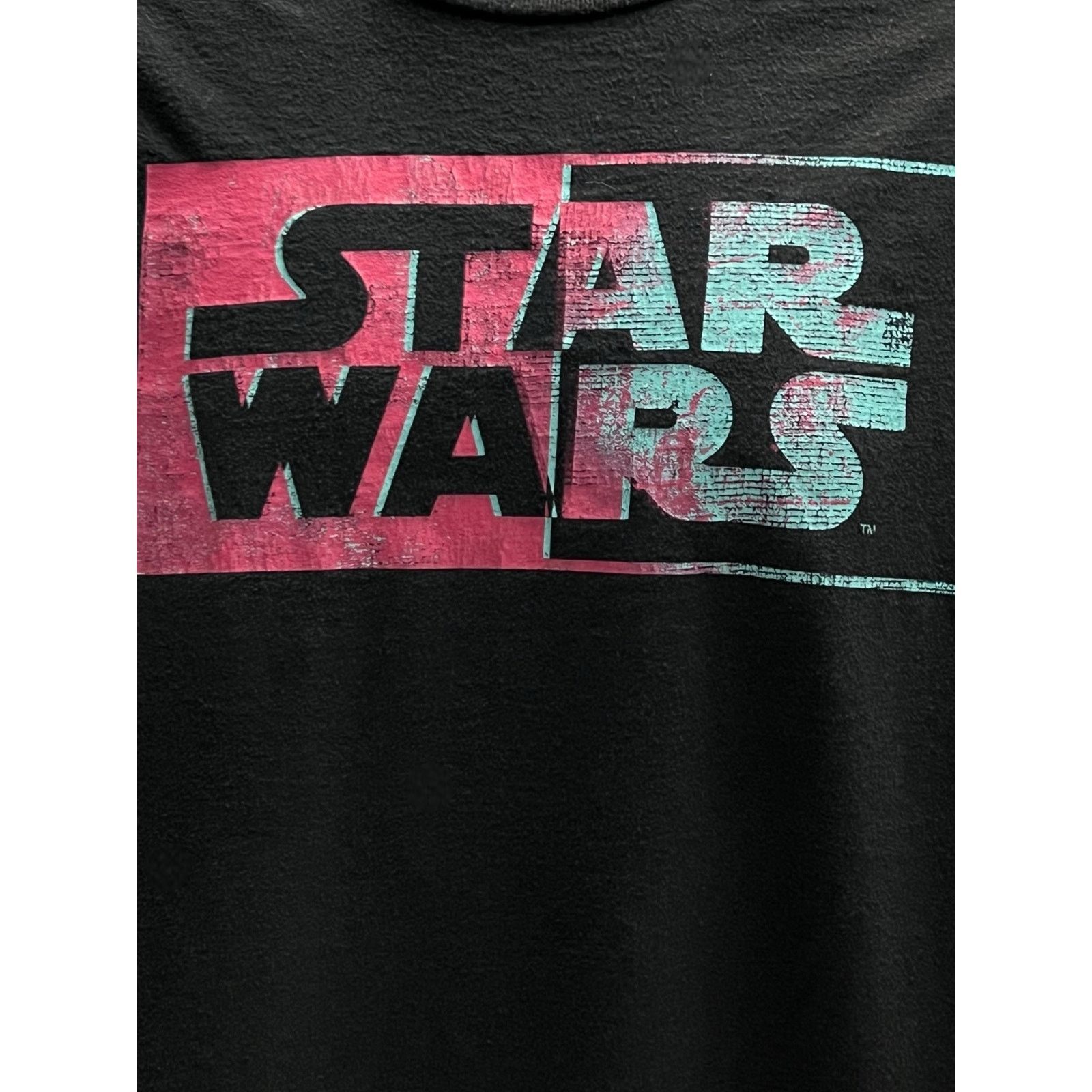 Star Wars Star Wars Vision Logo Black T-Shirt With Pink-Blue Size US XL / EU 56 / 4 - 2 Thumbnail
