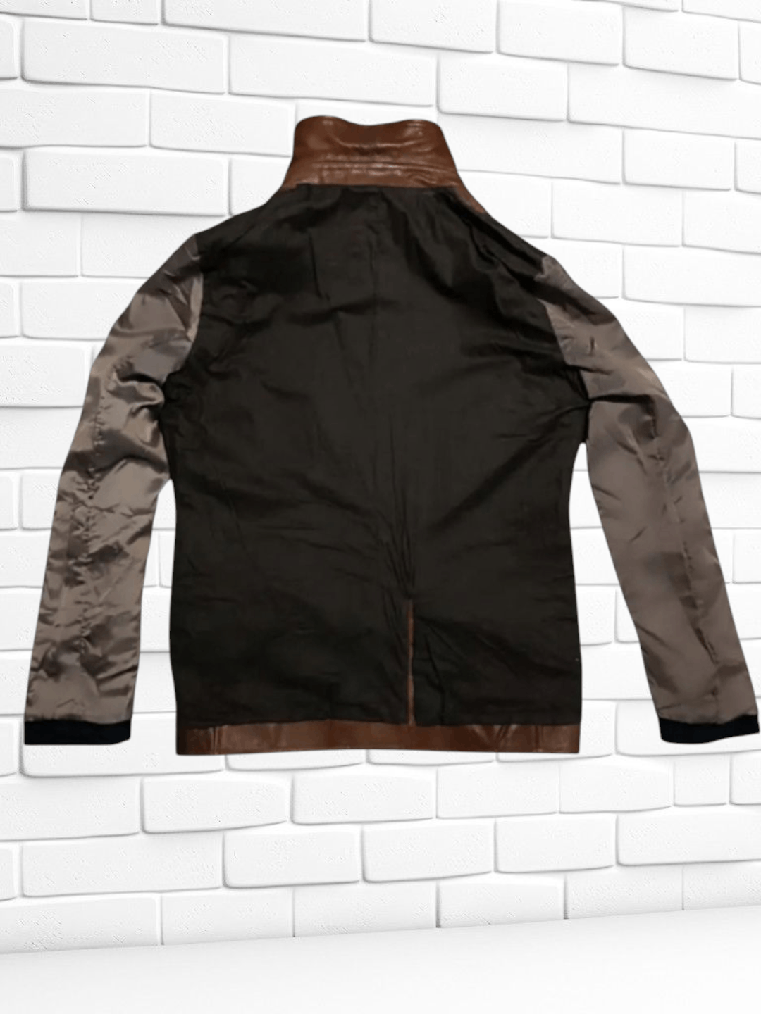 Japanese Brand 💥Rare💥 Leather Jacket Double Breasted Pea Coat Jacket Size US L / EU 52-54 / 3 - 5 Thumbnail
