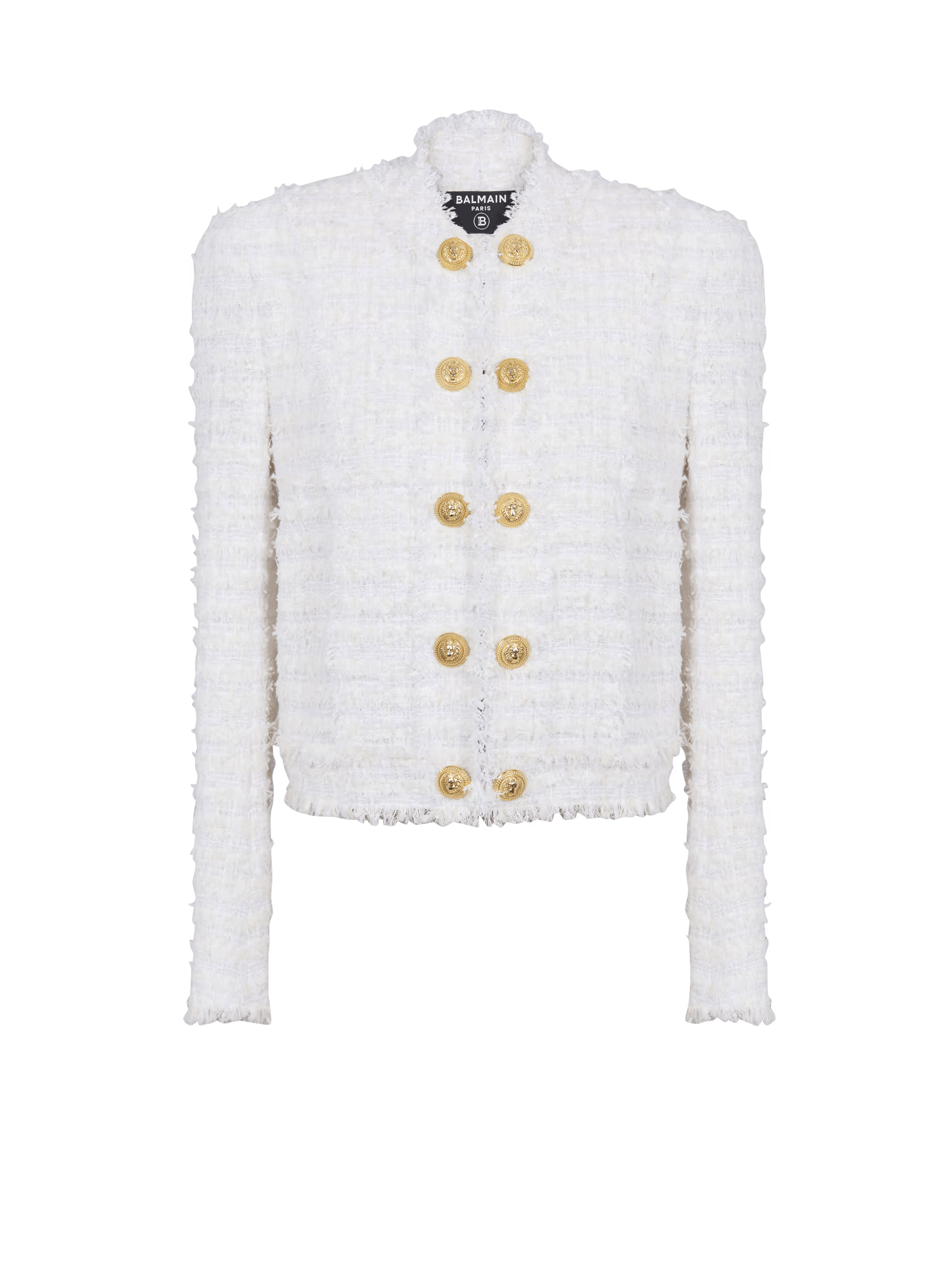 o1w1db10224 Tweed Jacket in White
