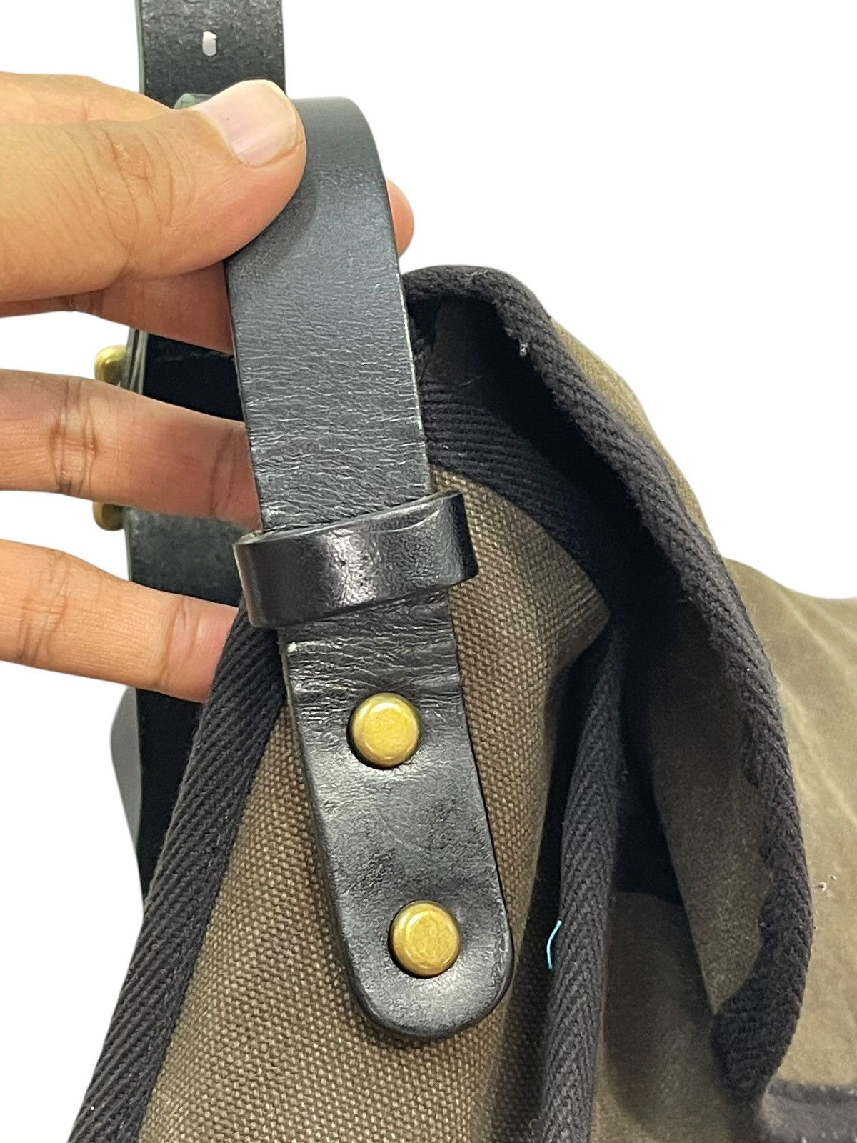 Comme des Garcons × Stussy Leather Canvas Slow Japan Messenger Bag julius amir 1🟩2 Size ONE SIZE - 11 Thumbnail