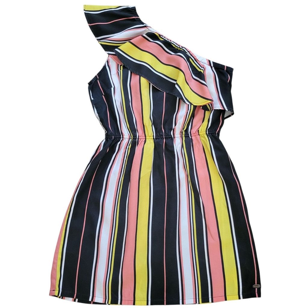 Guess Guess Women's One Sleeve Multi-Color Stripes Knee Length Size L / US 10 / IT 46 - 1 Thumbnail