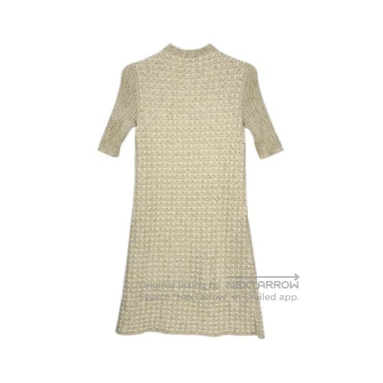 Chanel Chanel Beige gold thread medium-sleeved knitted dress Size XS / US 0-2 / IT 36-38 - 2 Thumbnail