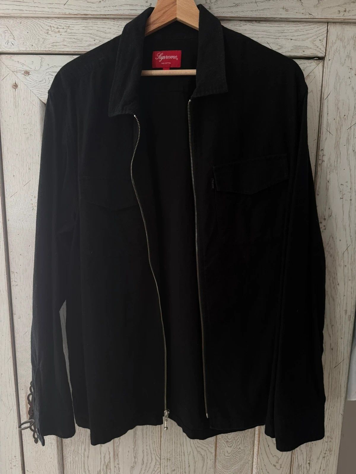 Supreme Supreme Zipped Flannel Black Size US L / EU 52-54 / 3 - 1 Thumbnail