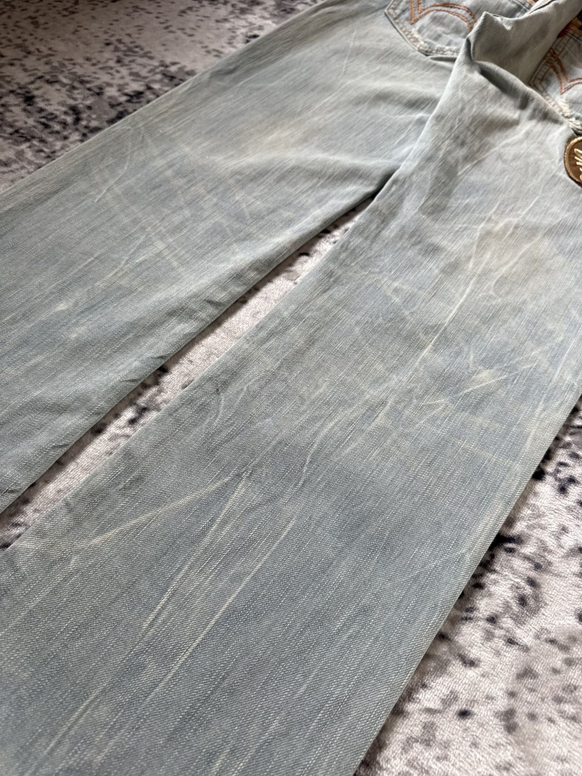 Japanese Brand Edwin 503 Japan Surfer Edition Patched Distressed Jeans Size US 29 - 18 Thumbnail