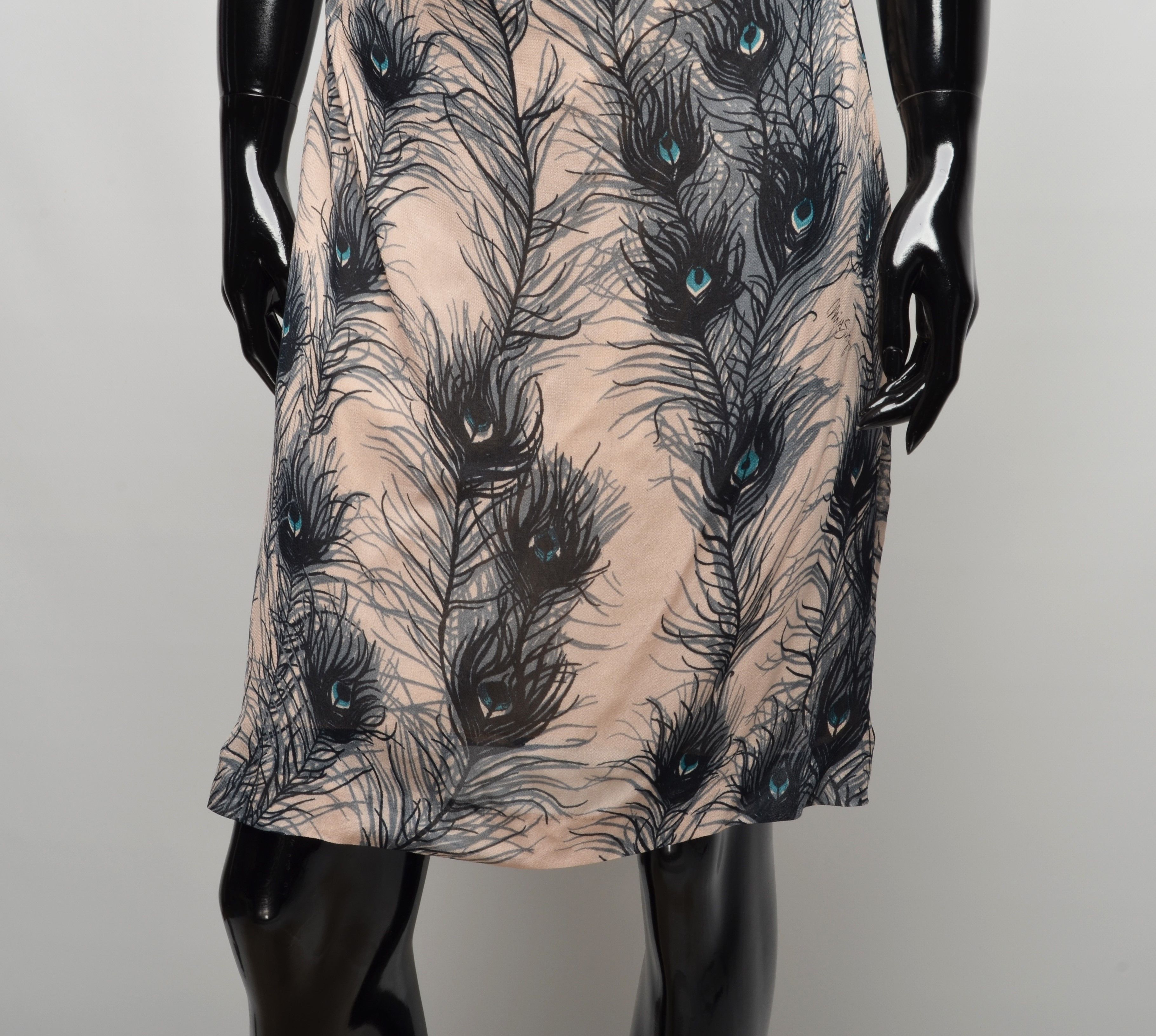 Miss Sixty Miss Sixty Vintage Y2K Feather Print Open Back Mini Dress Size S / US 4 / IT 40 - 3 Thumbnail
