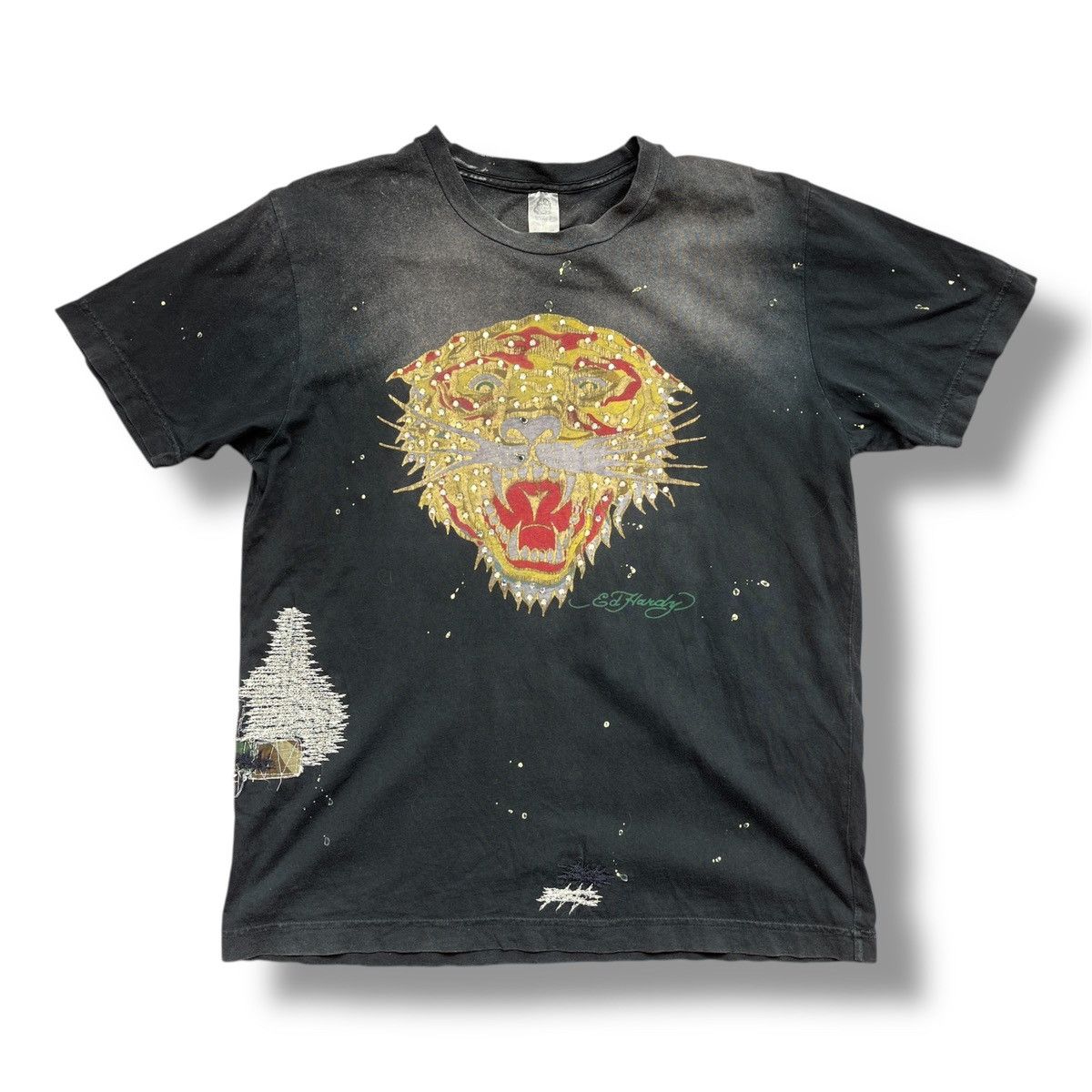 Ed Hardy Faded Distressed Style Don Ed Hardy Tiger Printed TShirt Size US S / EU 44-46 / 1 - 3 Thumbnail