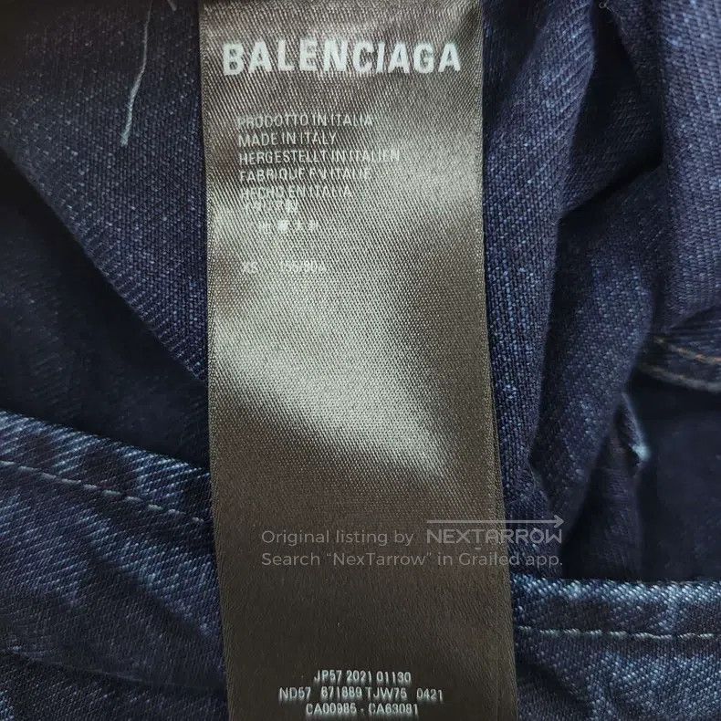 Balenciaga Balenciaga Embroidered Logo Blue Denim Jacket Size US XS / EU 42 / 0 - 4 Thumbnail